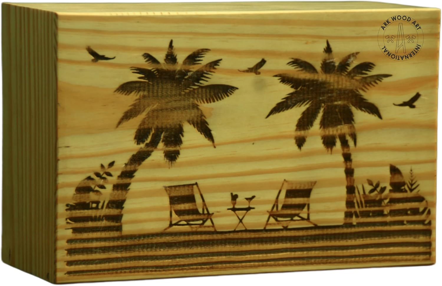 Palm Beach Urns - Handmade Wooden Ashes Cremation Urn for Adults Pets
