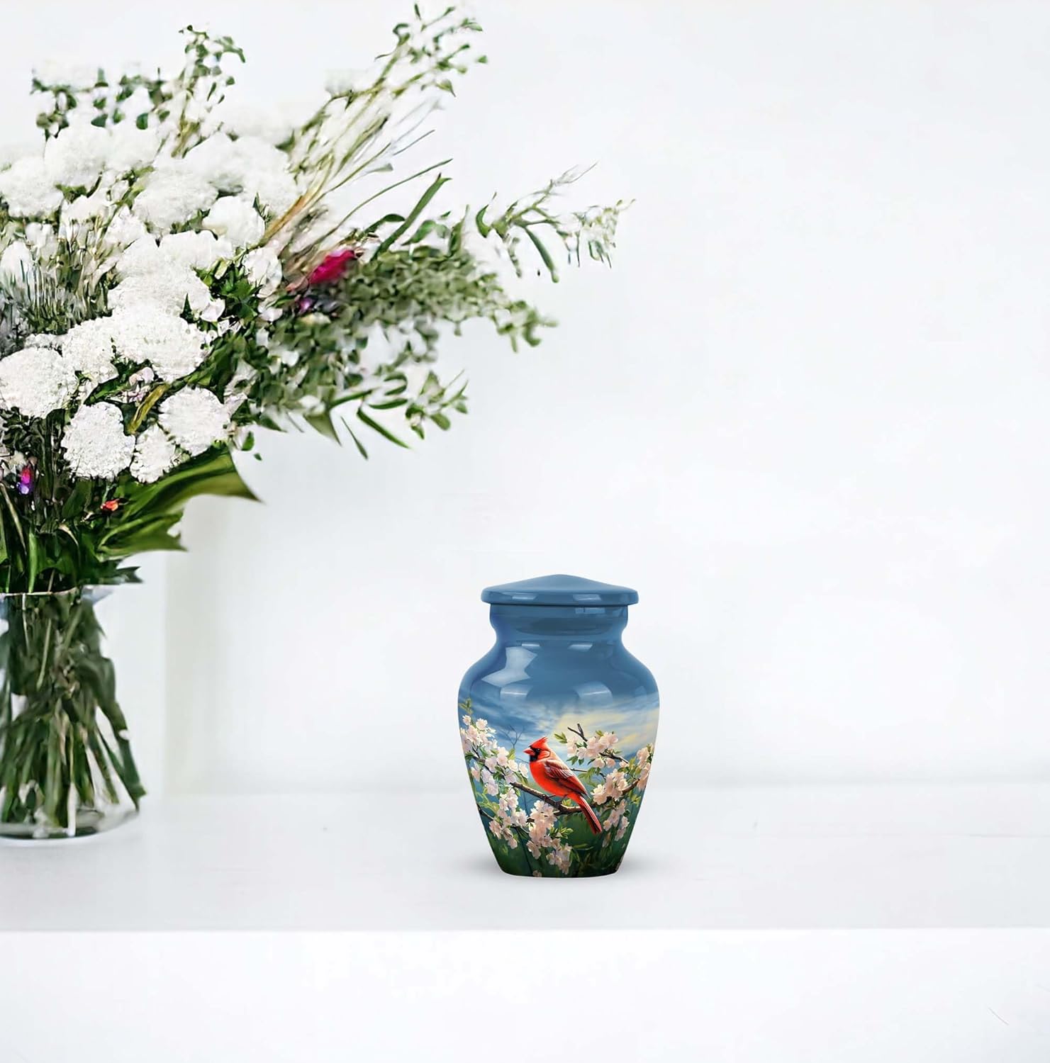 YATSKIA Cardinal Bird 3 Inch Cremation Urn for Ashes