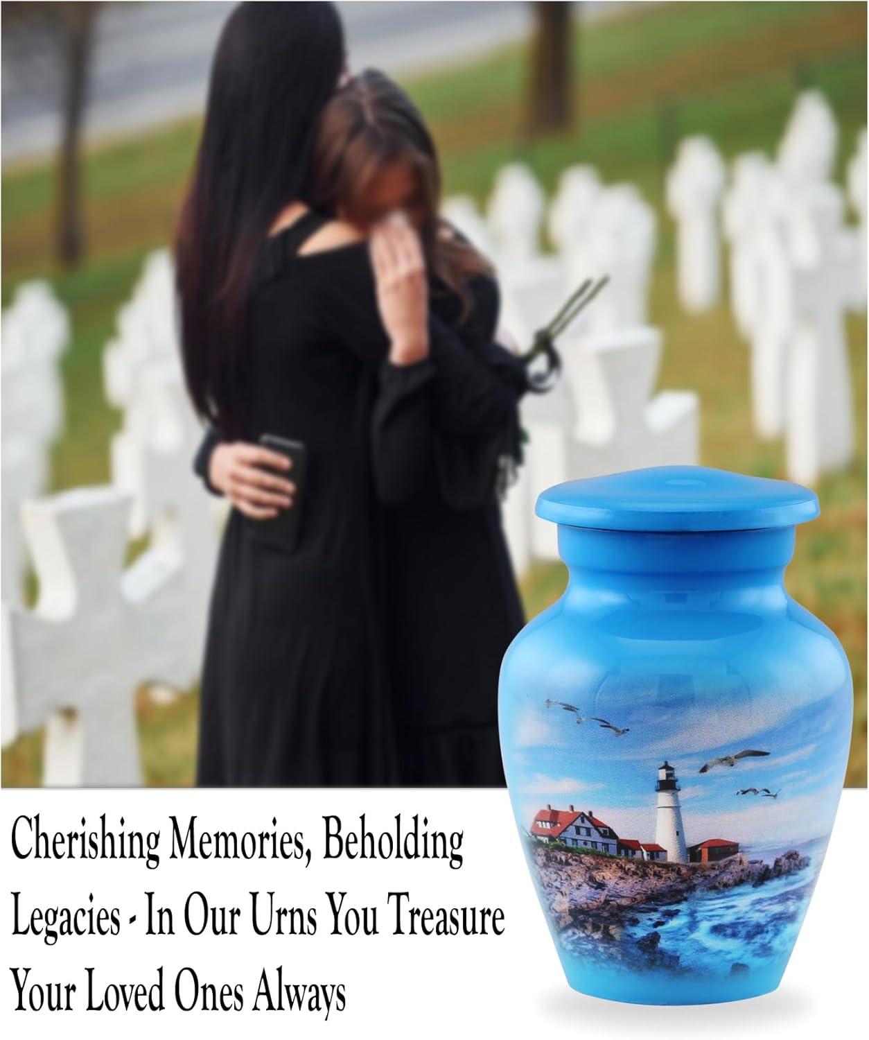 Lighthouse Keepsake Urn for Ashes and Memories