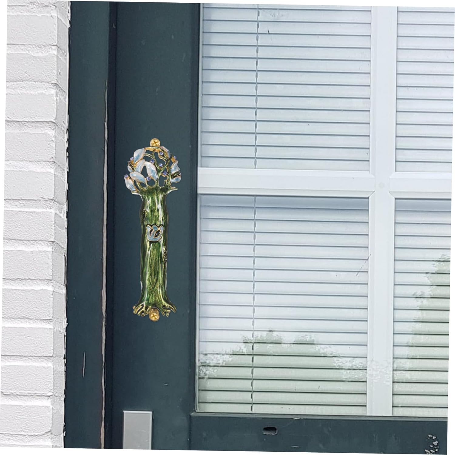 IMIKEYA Retro Alloy Door Ornament with Blessing