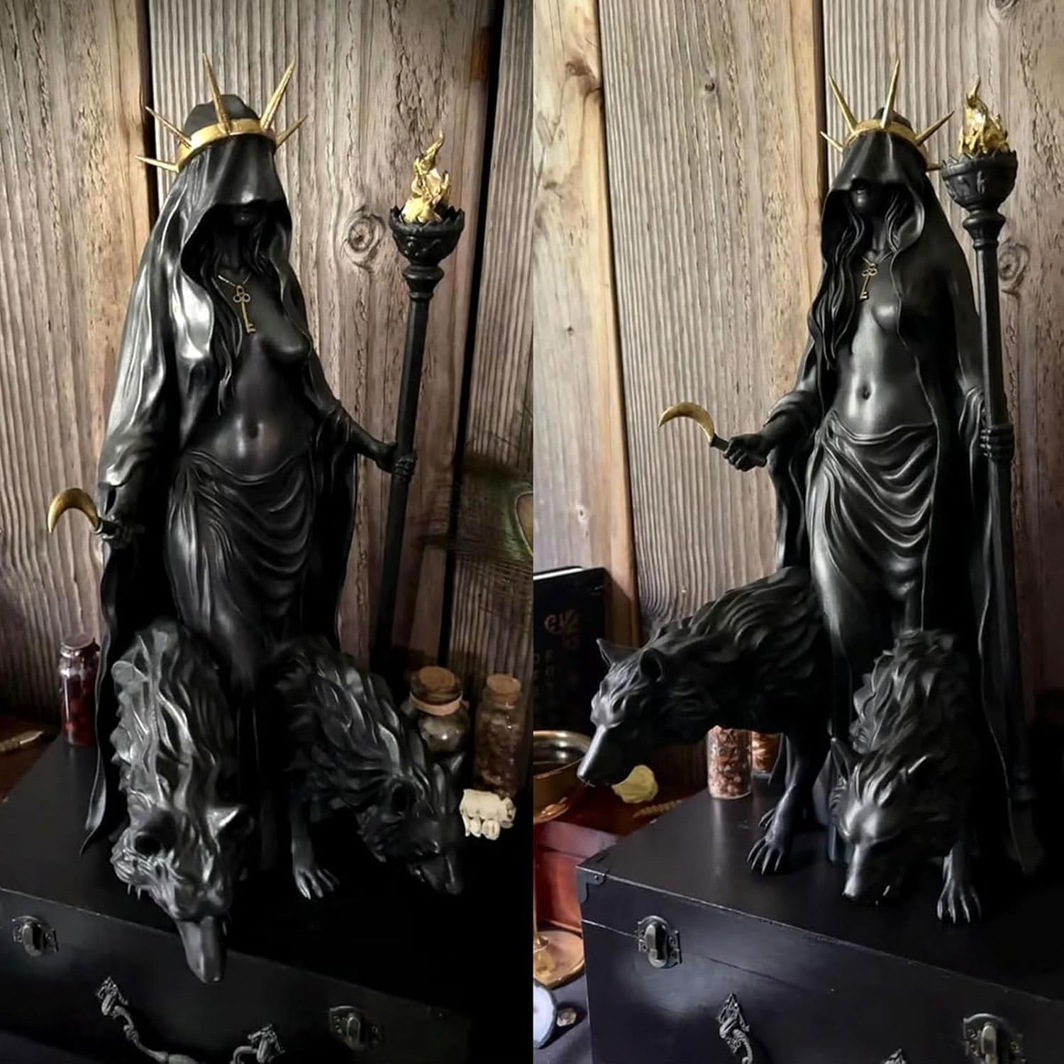Hekate Niktipolos Light-Bringer Witch Statue Resin Sculpture