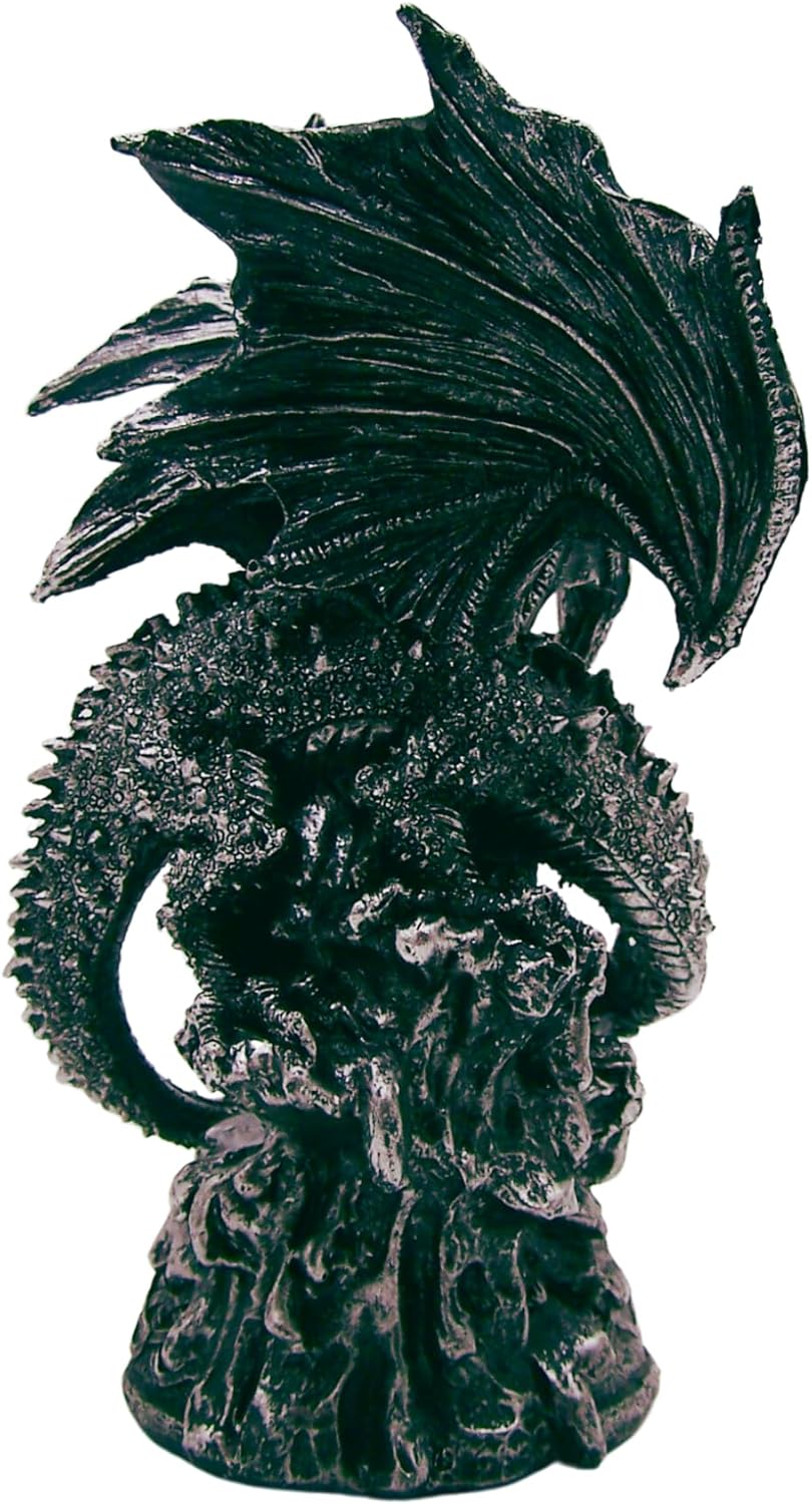Wowser Gothic Flying Fire Dragon Figurine 8 Inches