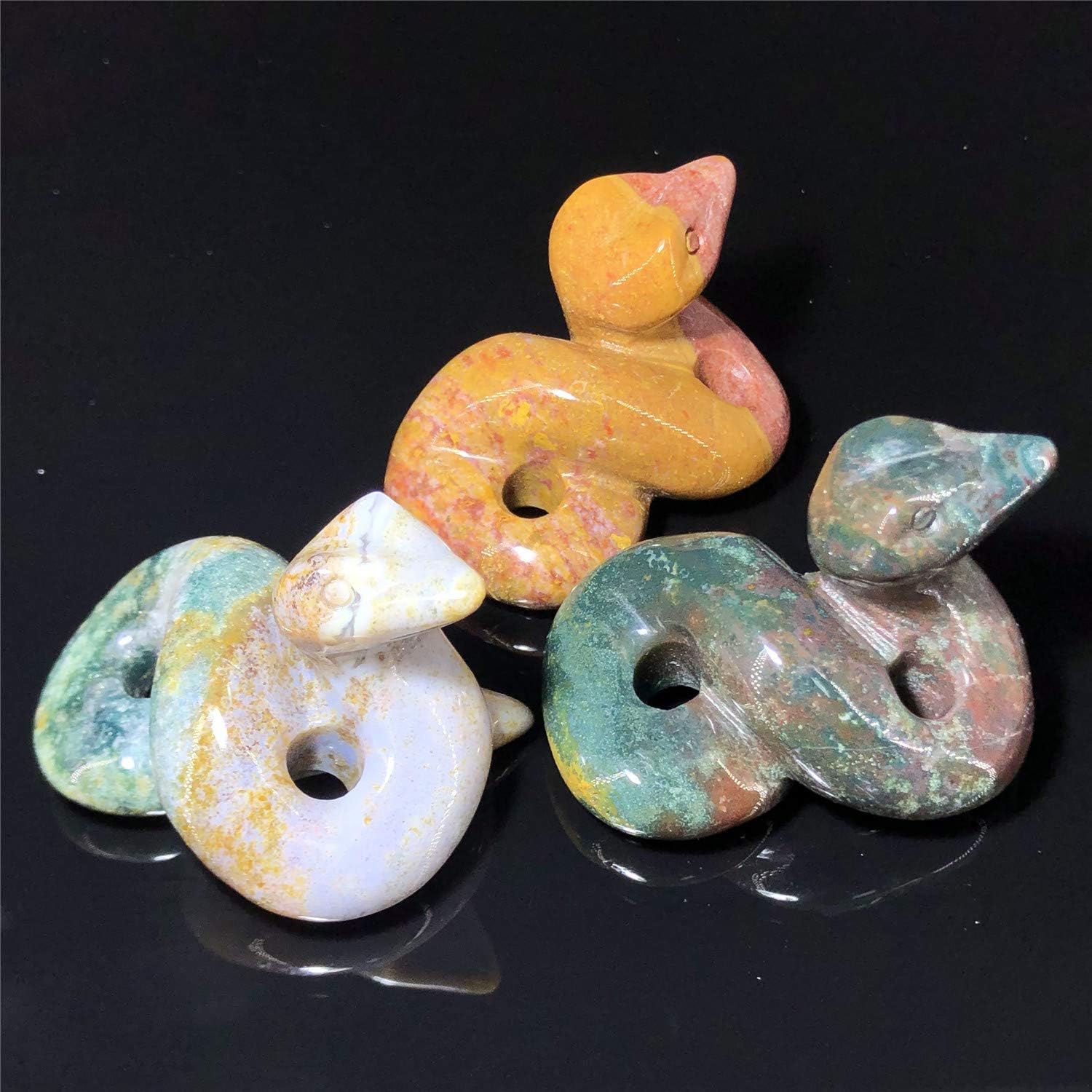 Anlingem 2 Inch Hand Carved Snake Figurine Statue