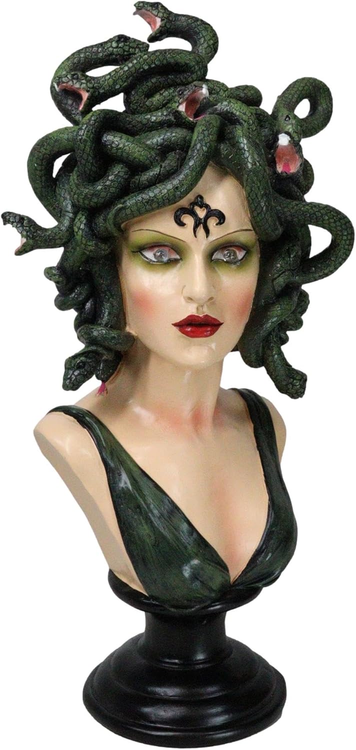 Greek Goddess Medusa LED Eye Bust Figurine