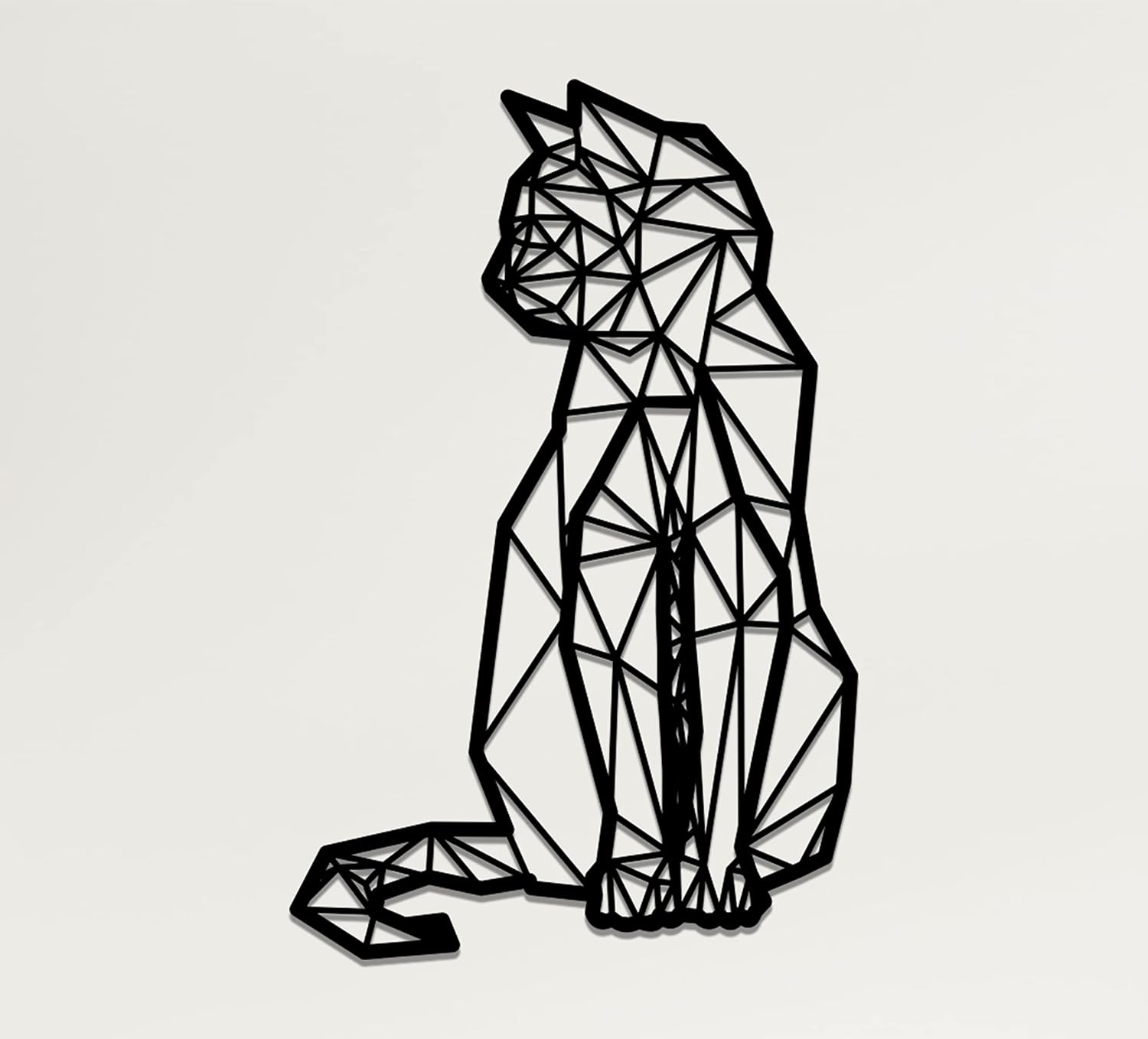 DEKADRON Geometric Cat Wall Art Modern Decor Sculpture
