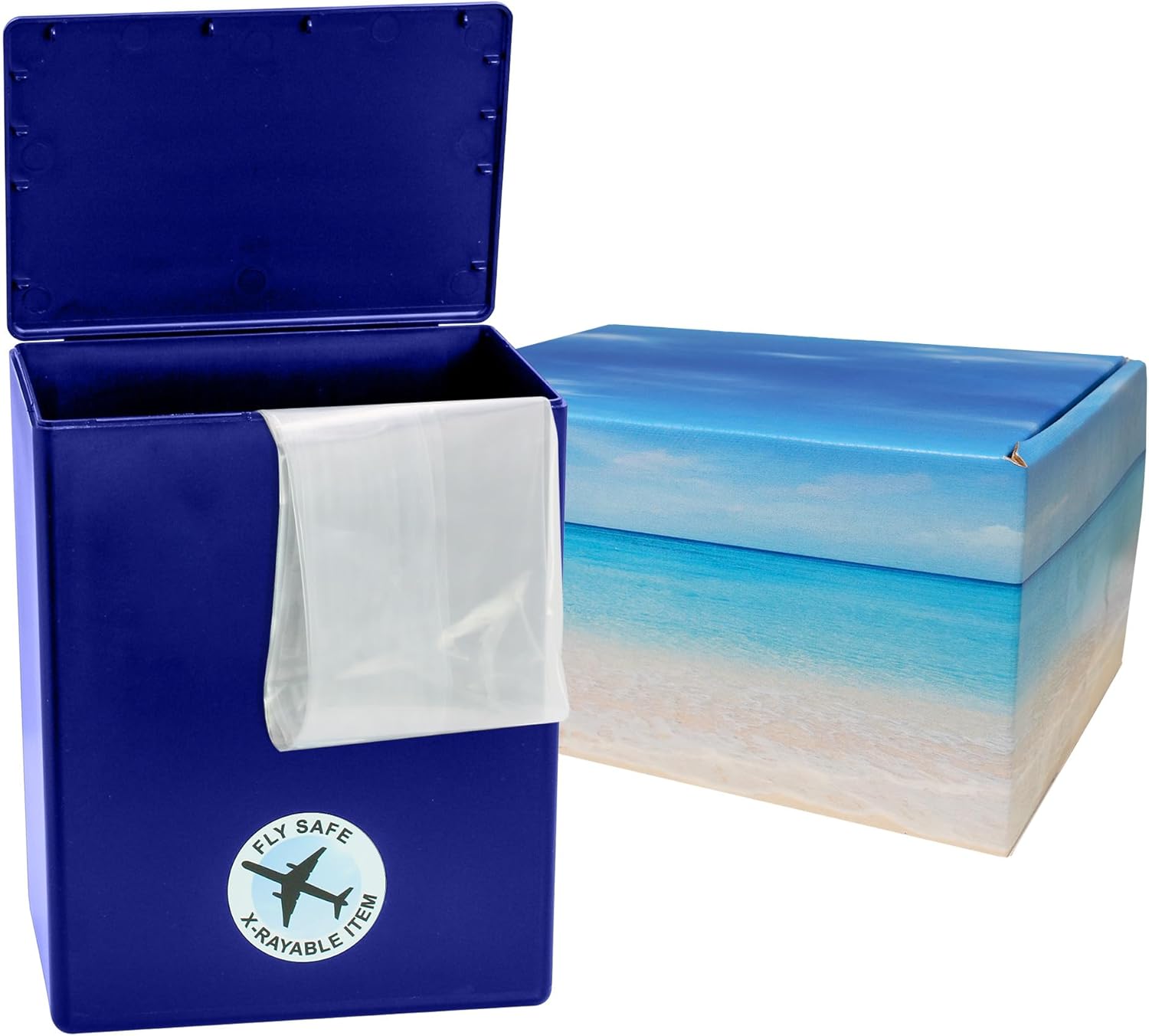 Seashore Themed TSA Approved Travel Cremation Urn Kit
