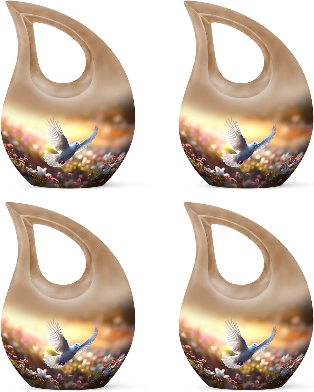 Cremation Keepsakes for Ashes - Mini Urns Set of 4