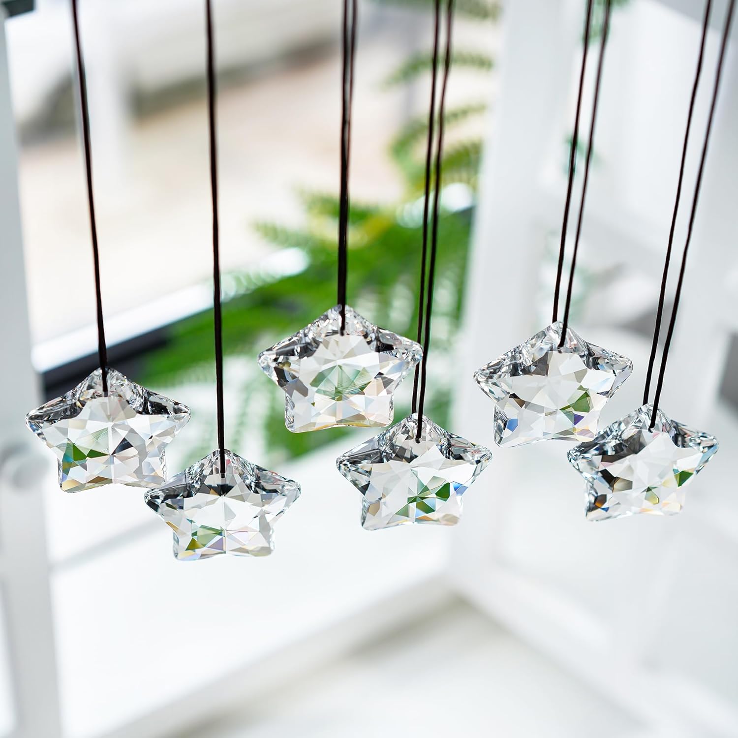 HD Crystal Glass Christmas Ornaments Set of 6