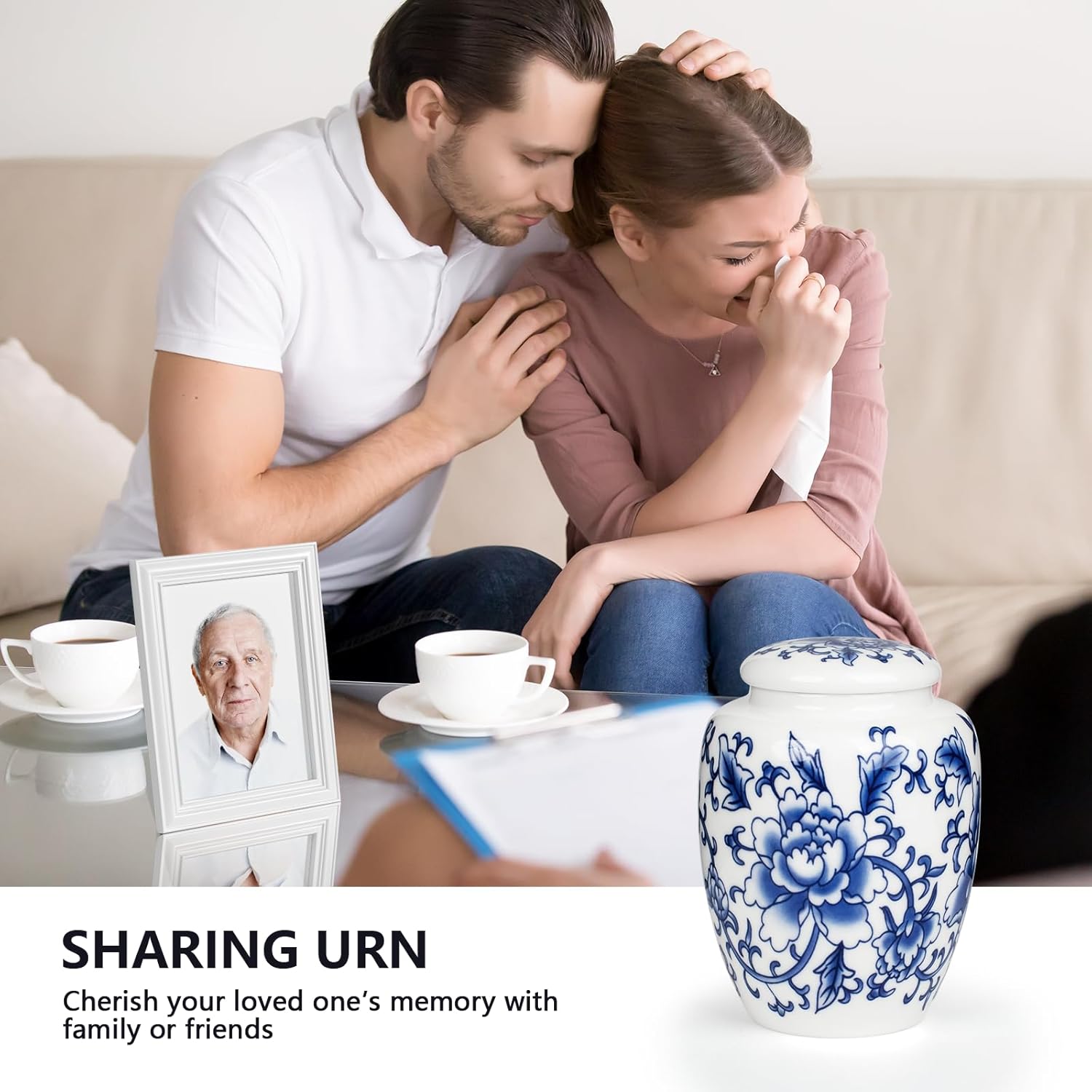 Small Keepsake Cremation Urn with Exquisite Box