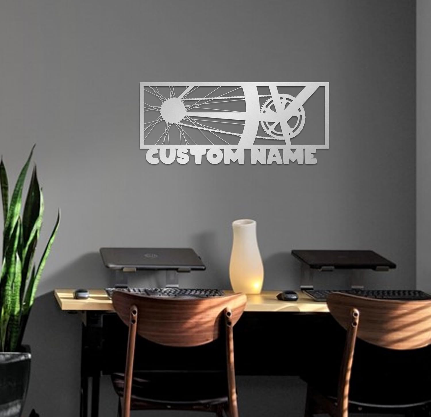 Personalized Metal Bike Wall Art - Customizable Decor