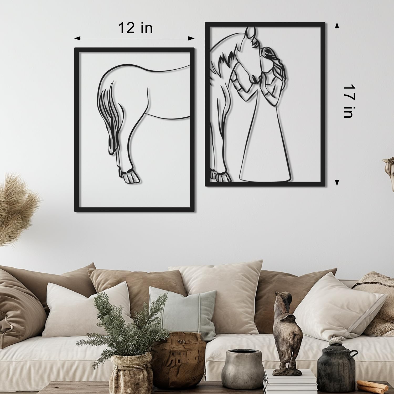 Vofstand Girl Embraces Horse Wall Decor