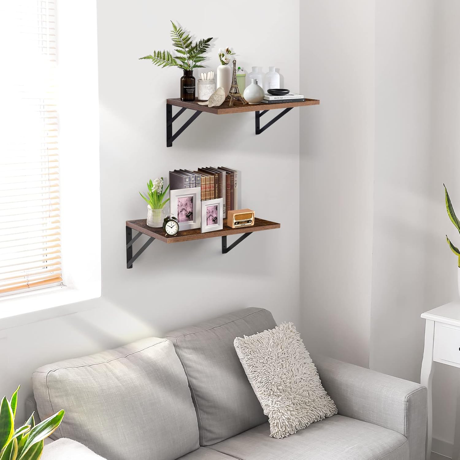 Tectocker-DOU 2 Pc Deep Floating Shelves Set