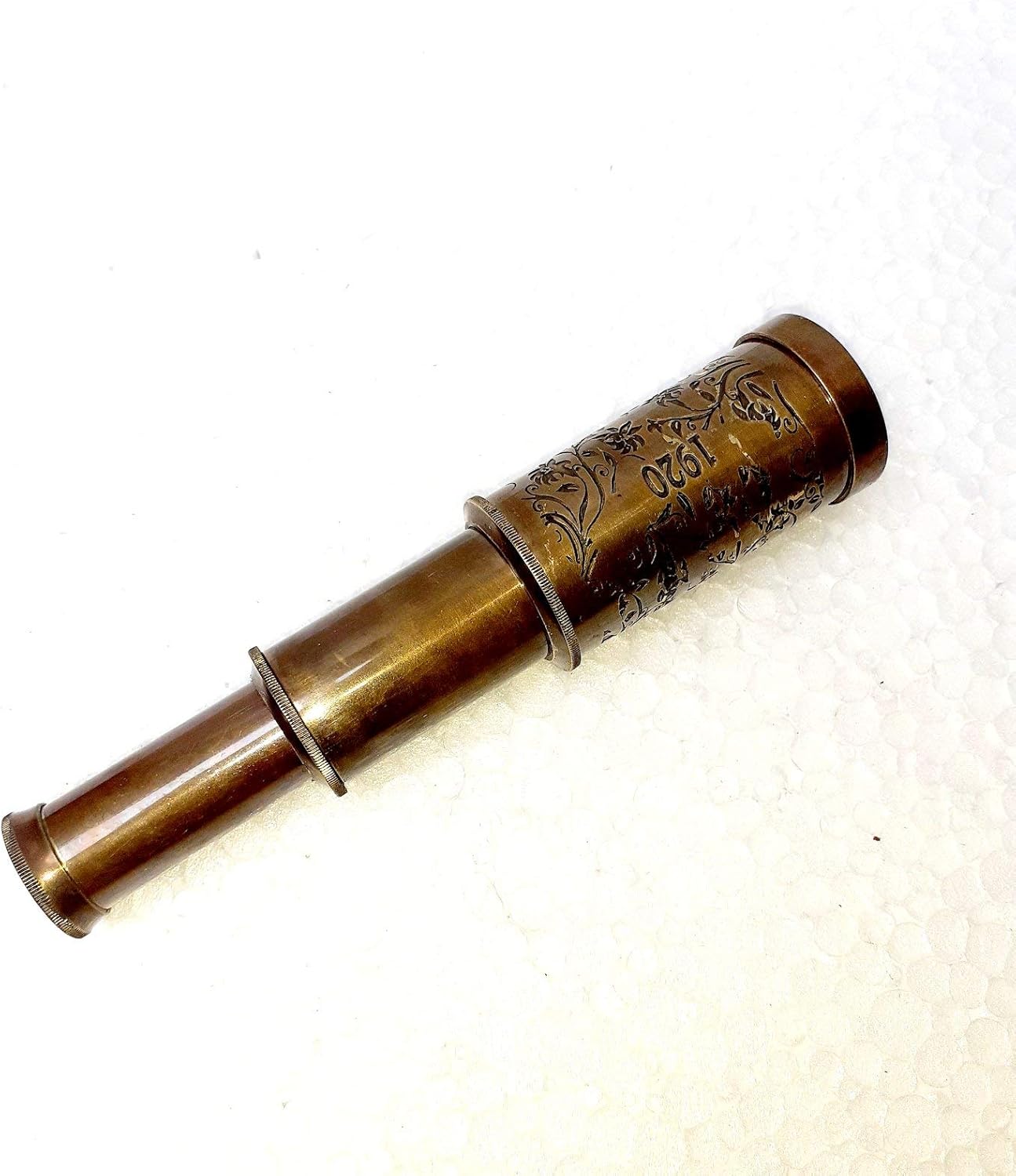 6 Inch Brass Telescope Home Decor Accents
