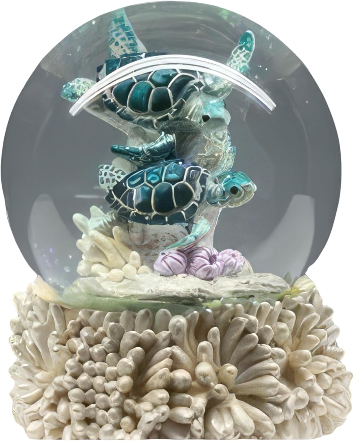 ICE ARMOR 325 Inch Sea Turtle Snow Globe Statue