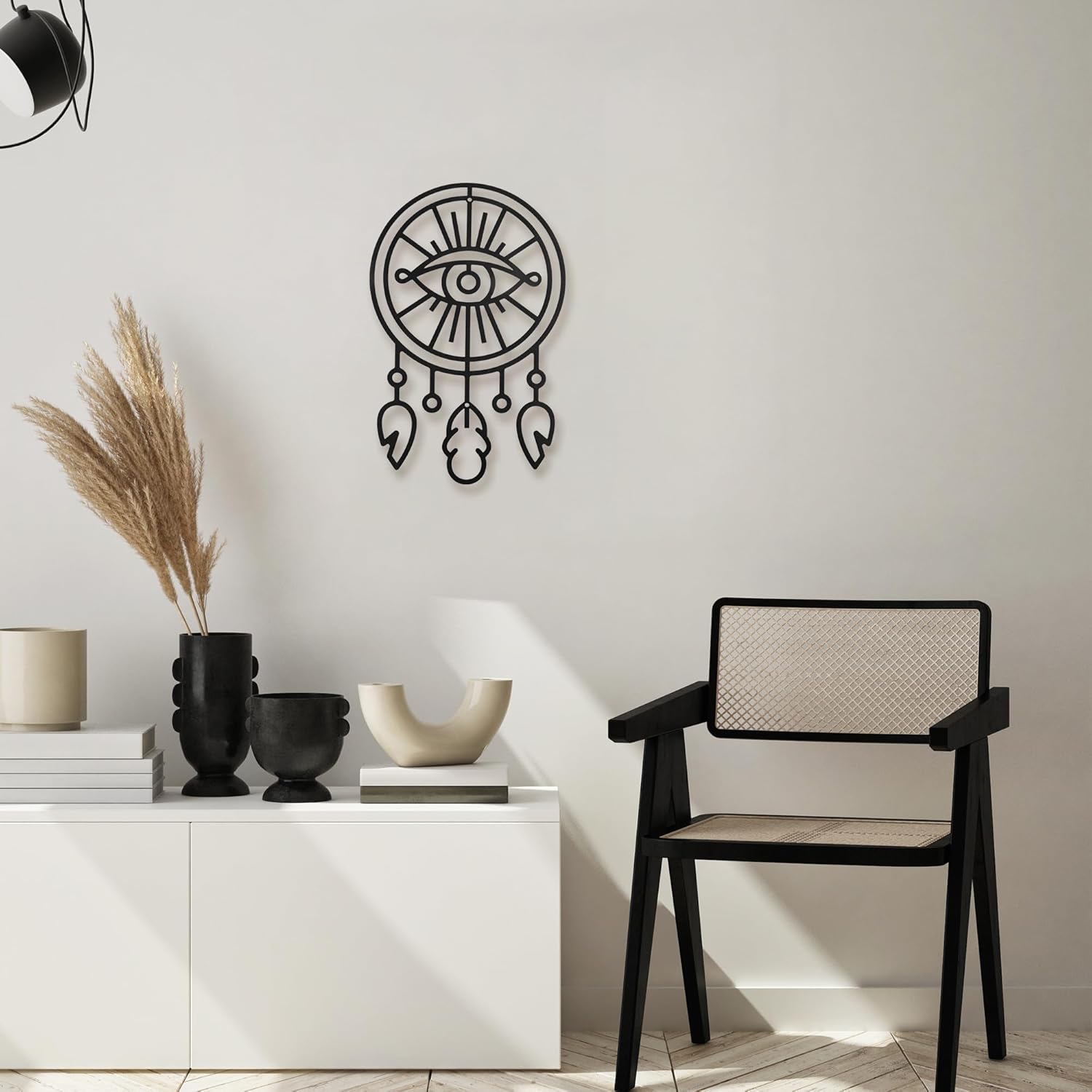 GouZaak Black Dream Catchers Metal Wall Art