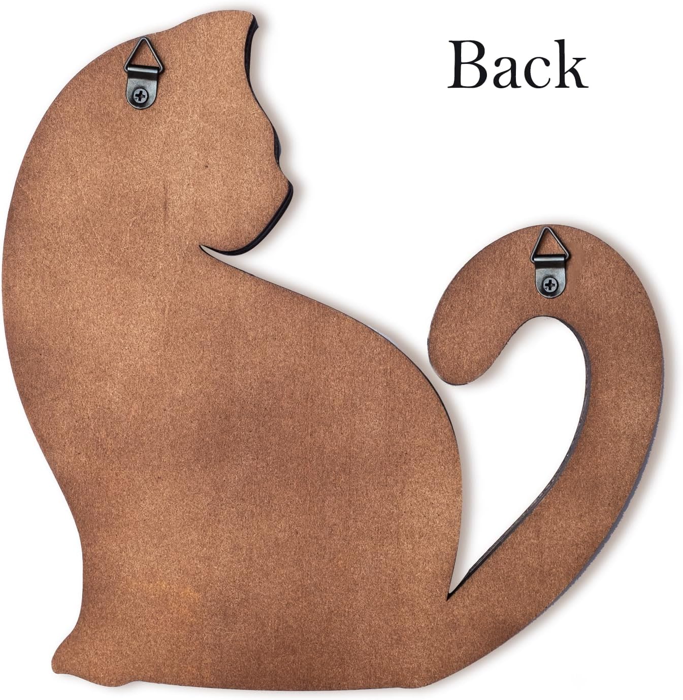 INSOVITA Wooden Cat Decor Wall Art 8 Inches Tall