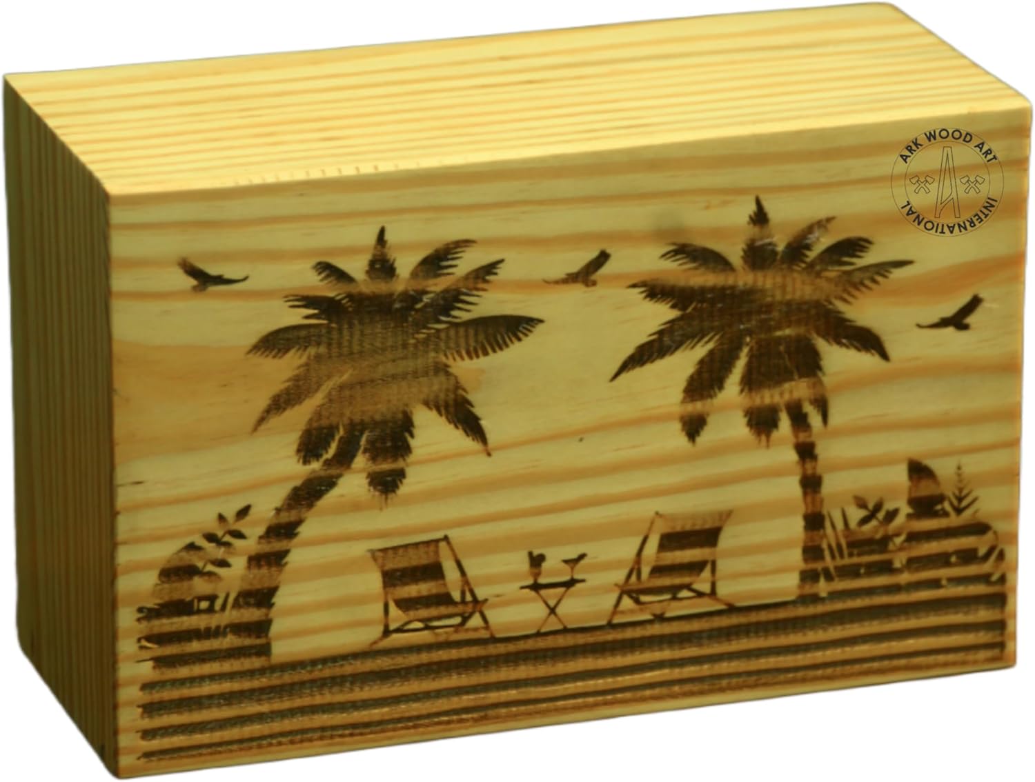 Palm Beach Urns - Handmade Wooden Ashes Cremation Urn for Adults Pets