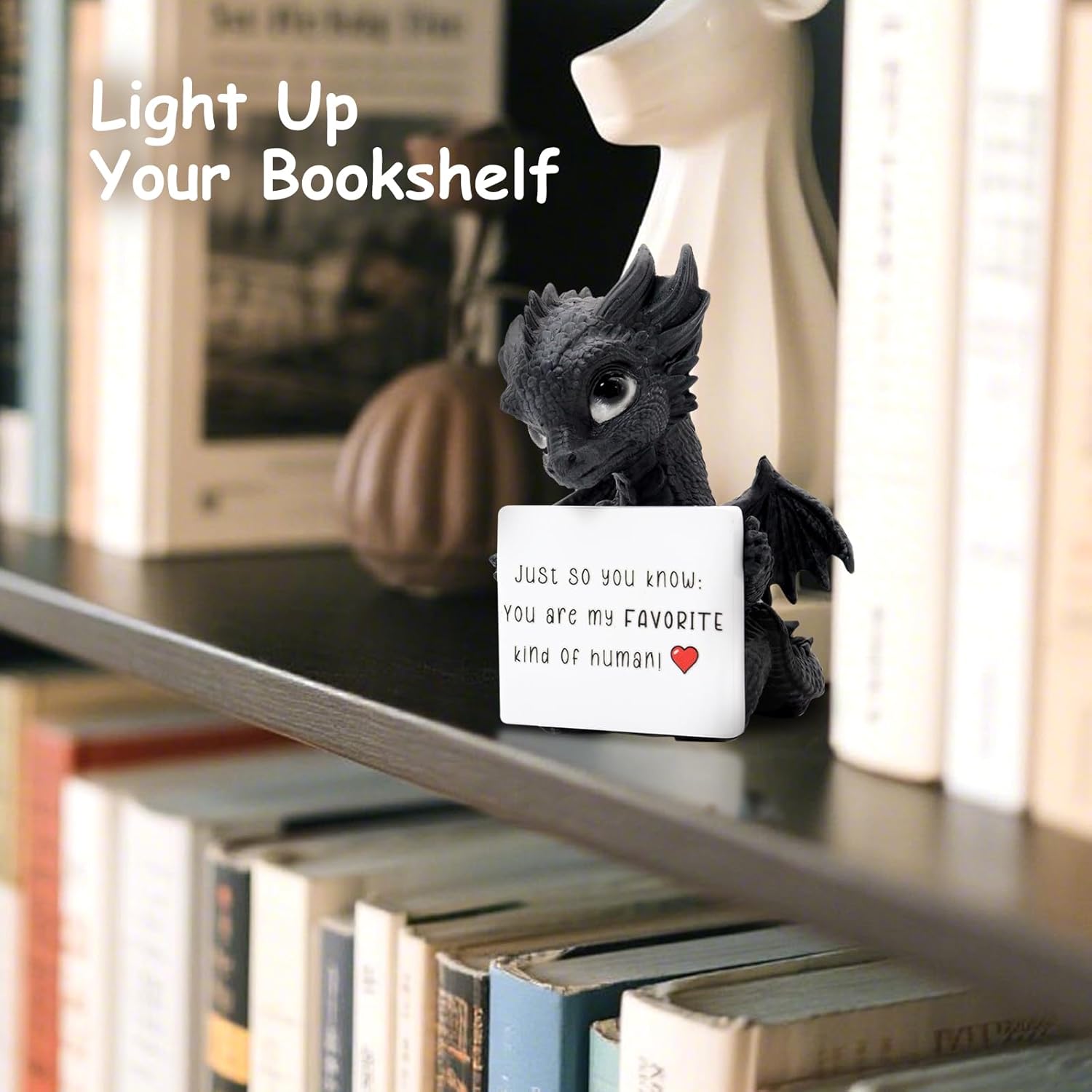 Dragon Figurine - Fantasy Decor with Customizable Sticker