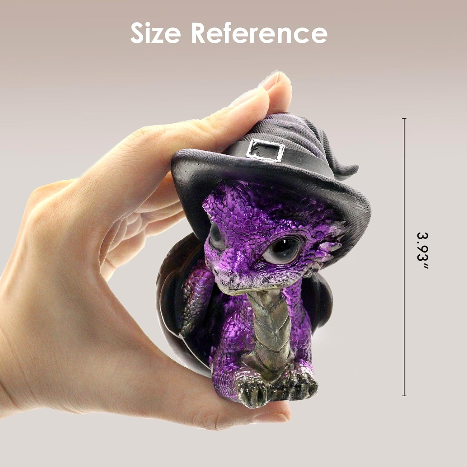Mini Purple Dragon Figurine - Fantasy Decor Statue