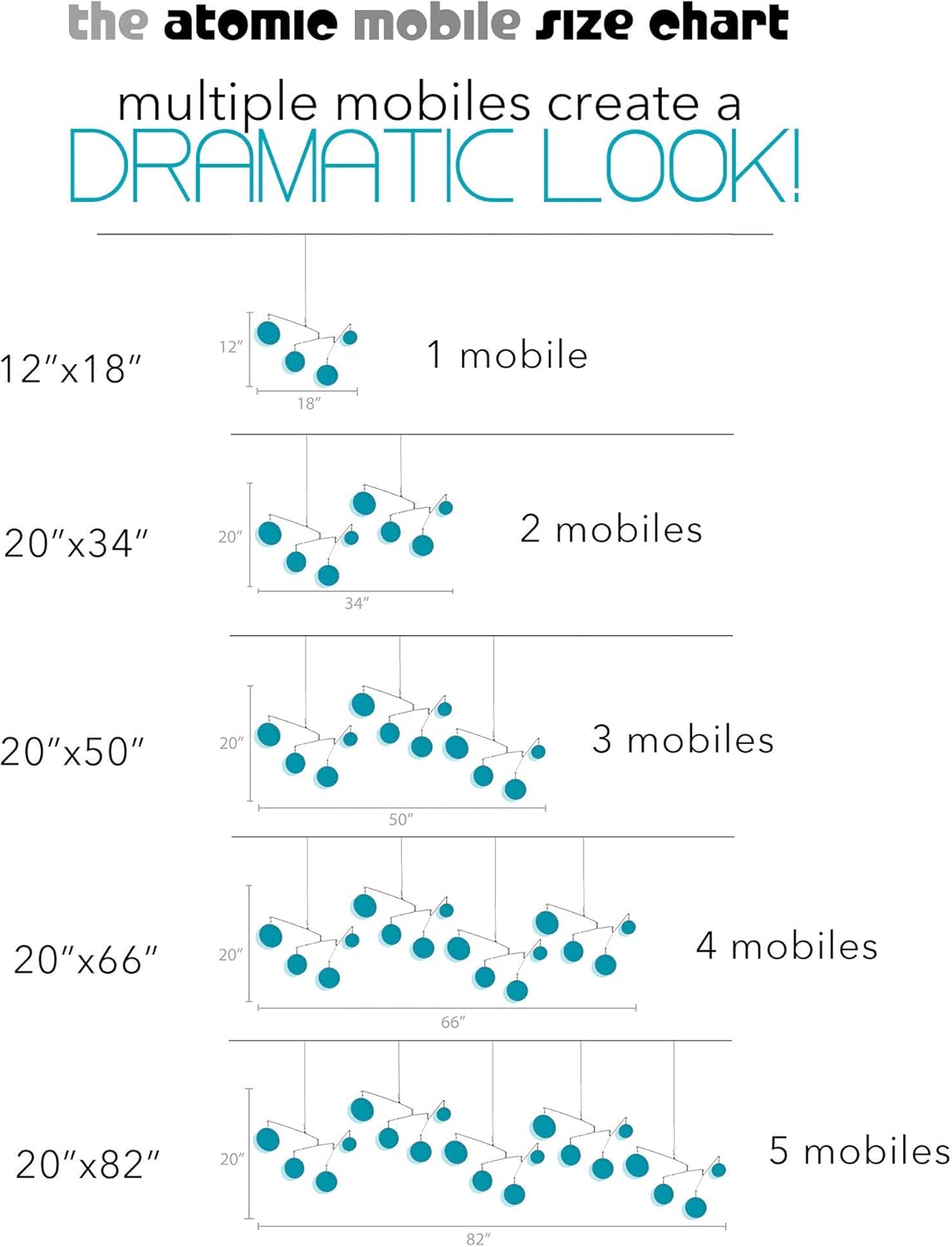 The Darling Clear Teal Kinetic Art Mobile