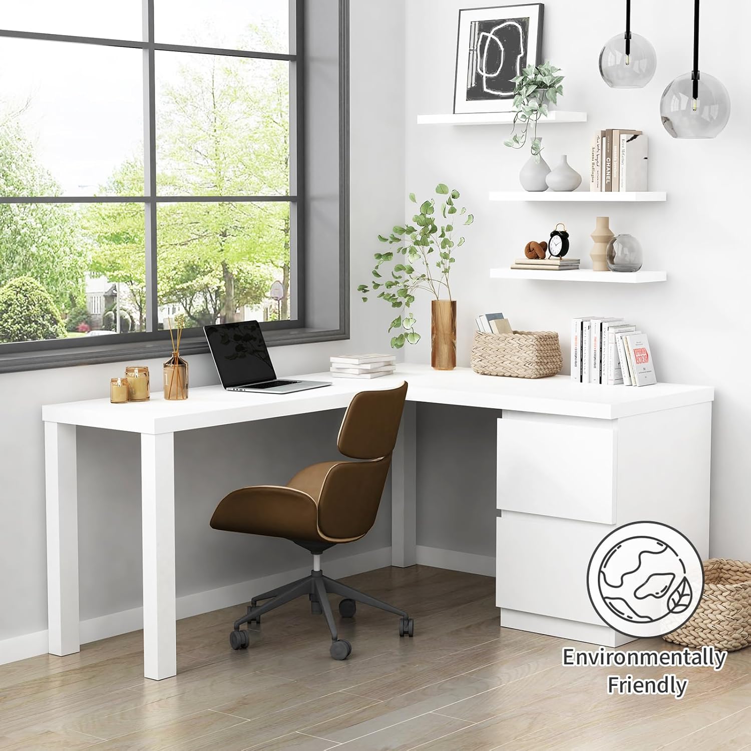 Forbena White Floating Shelves Set of 3