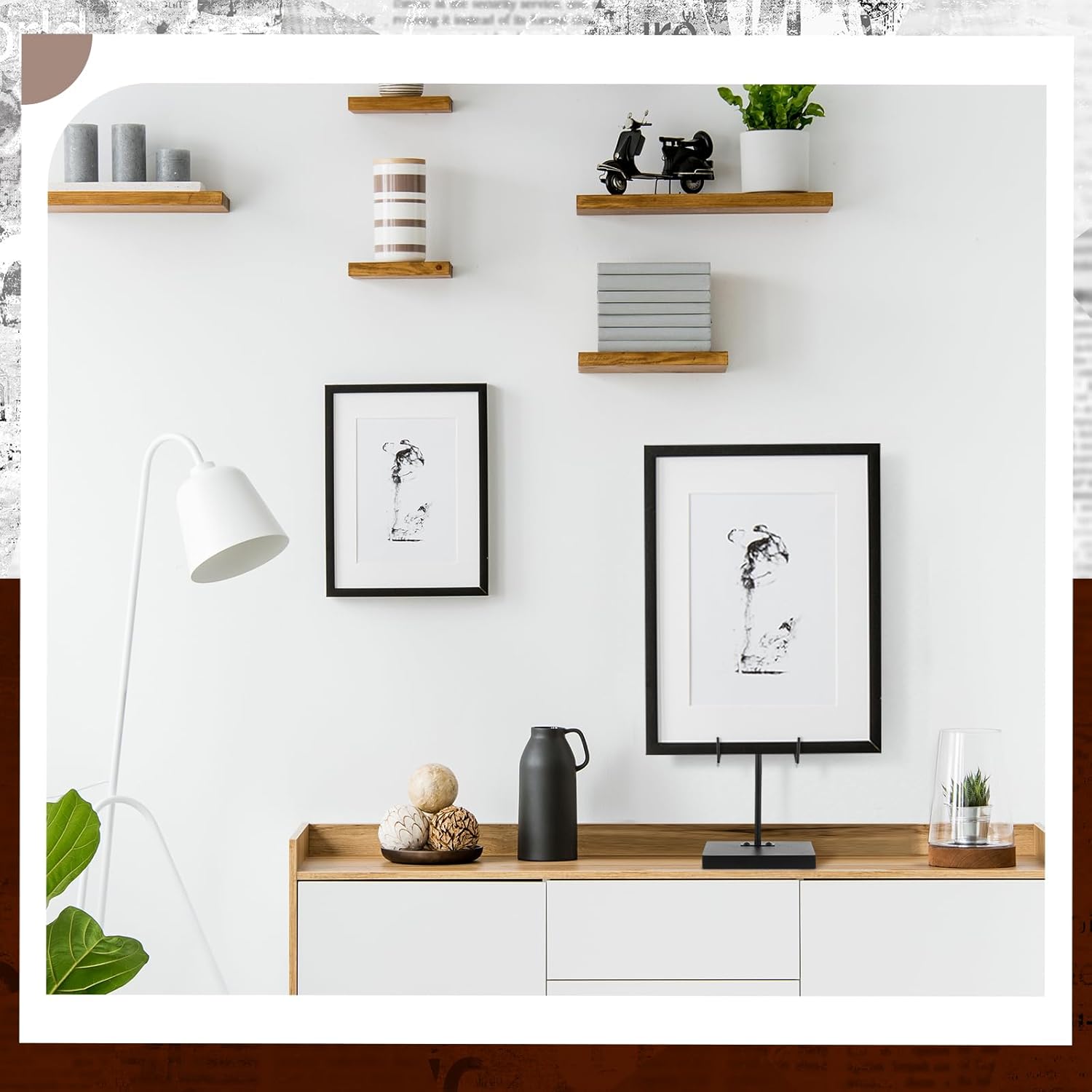 Black Metal Frame Holder for Art and Sign Display
