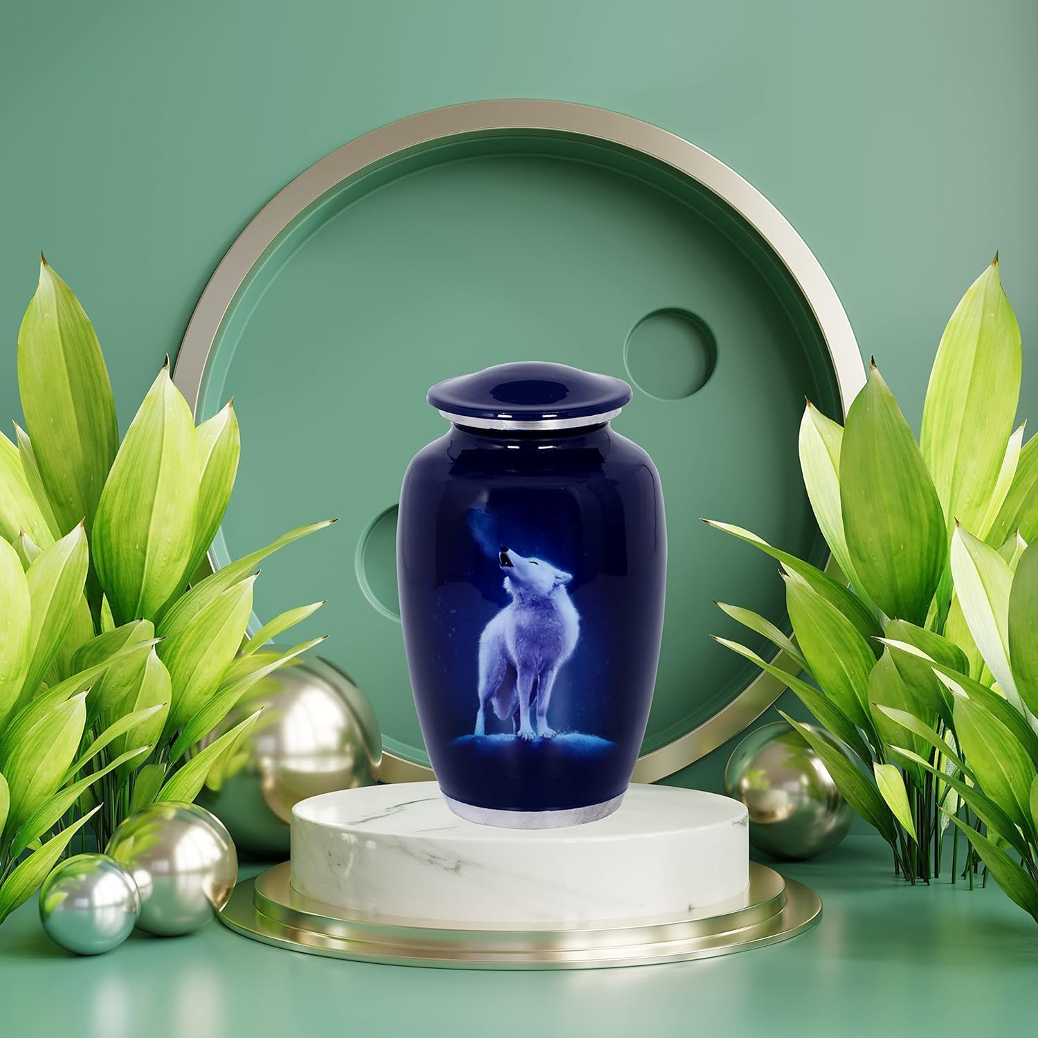 Misaa Wolf Theme Cremation Urn for Human Ashes