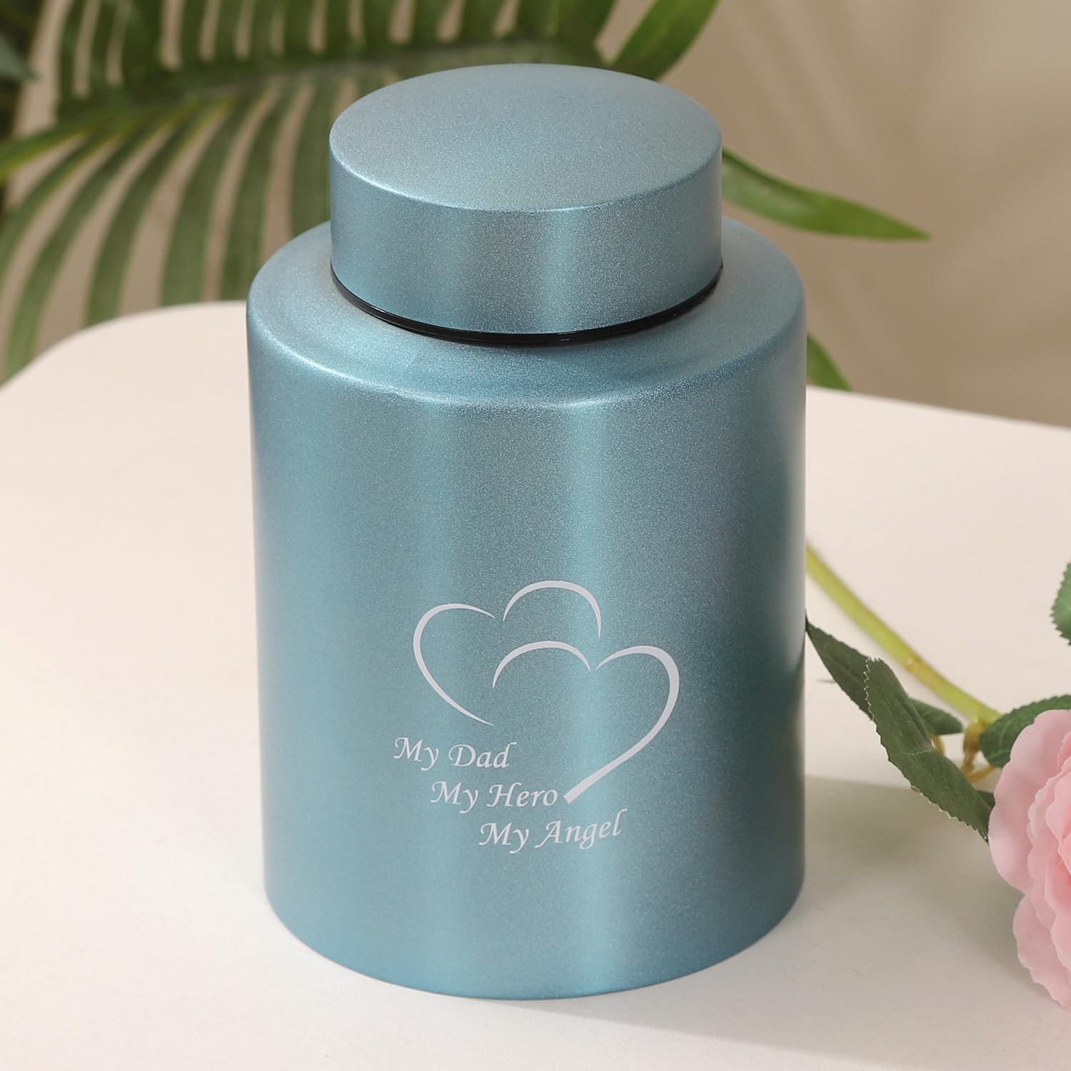 Medium Stainless Steel Cremation Urn - Keepsake Funeral Urn