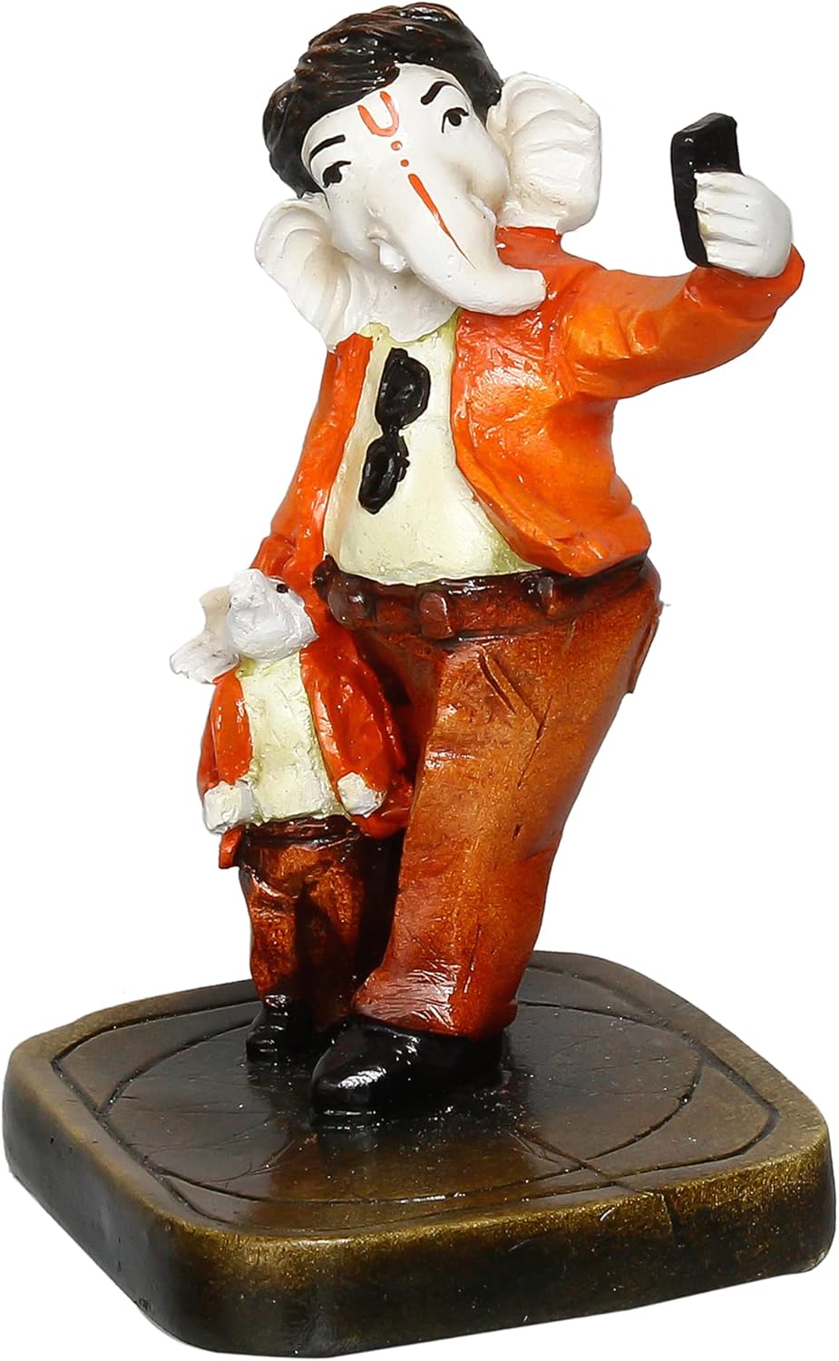 Handcrafted Polyresin Lord Ganesha Selfie Statue Decor