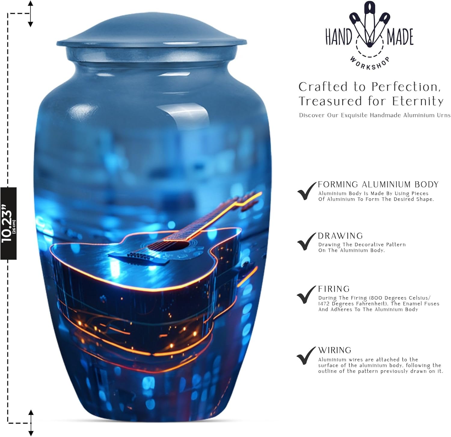 Guitar Urn - Cremation Urn for Human Ashes