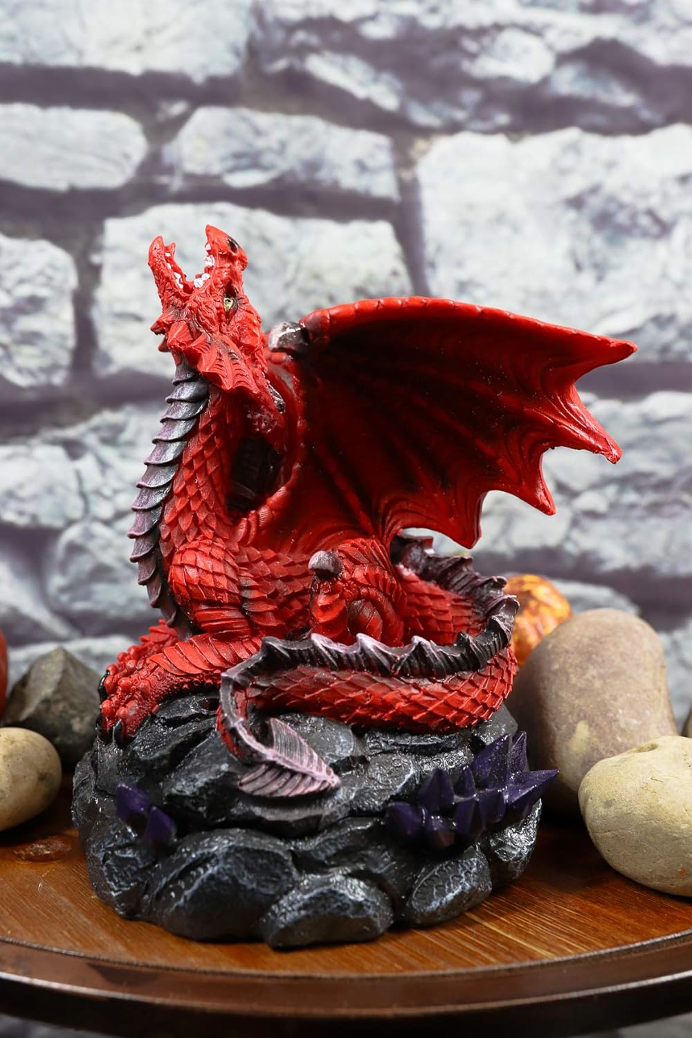 Ebros Gift Stryker Red Dragon Incense Burner Figurine 625 Inch