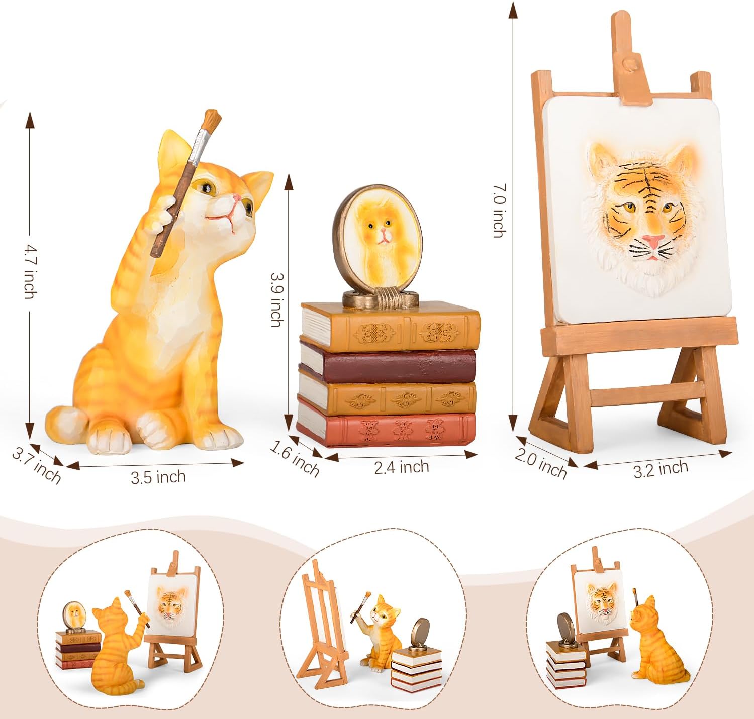 Classic Creative Cat Collectible Figurine Set