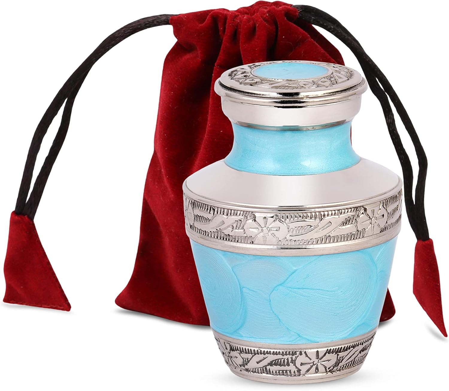 Small Urns for Human Ashes Adult Ocean Blue Keepsake Urn Set