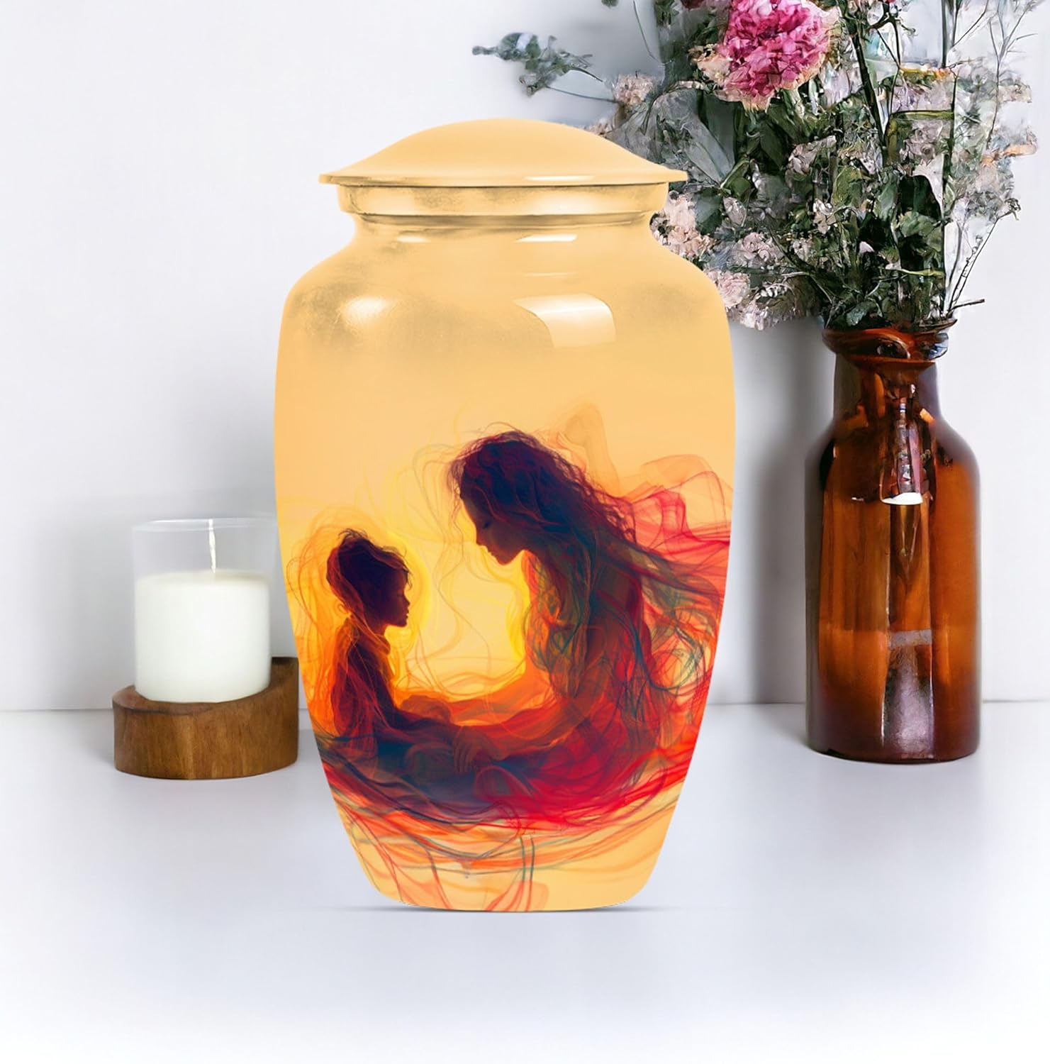Elegant Cremation Urns Set - Decorative Ash Urns for Adults