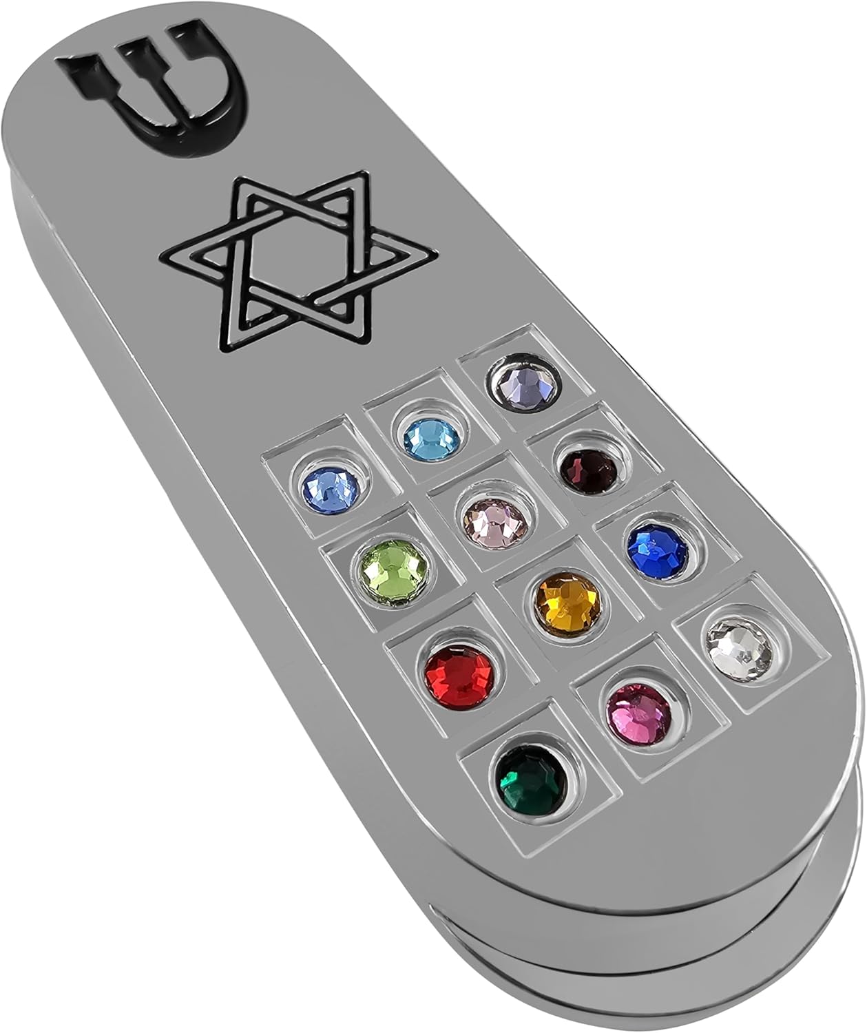 Protection Car Mezuzah with Prayer Scroll Star Of David Hoshen Stones from Israel