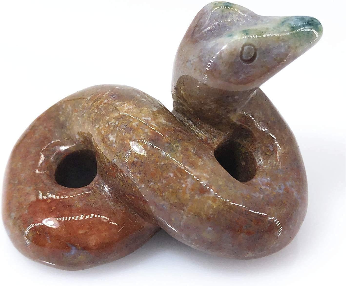 Anlingem 2 Inch Hand Carved Snake Figurine Statue