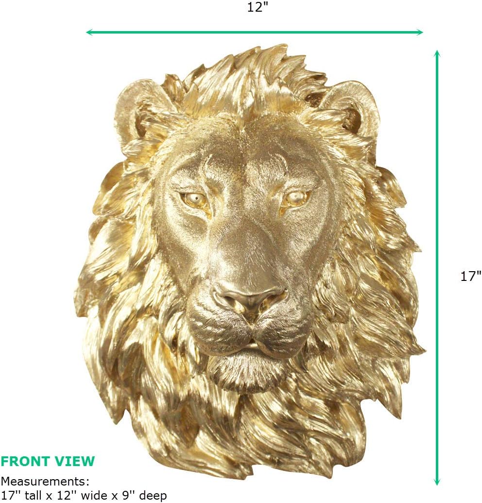Wallcharmers Gold Lion Wall Sculpture