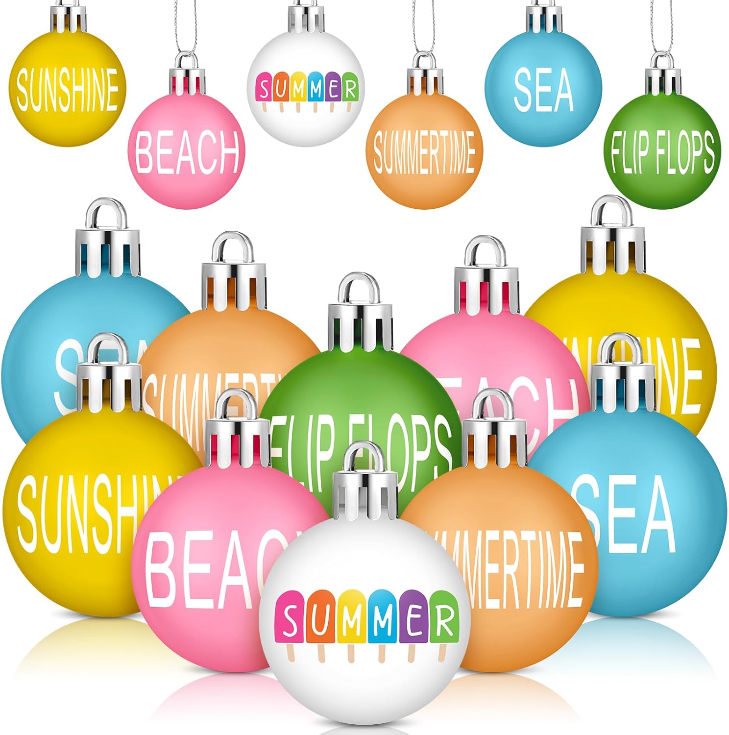 Barydat 24 Pcs Summer Sunflower Hanging Ornaments Tree Decor
