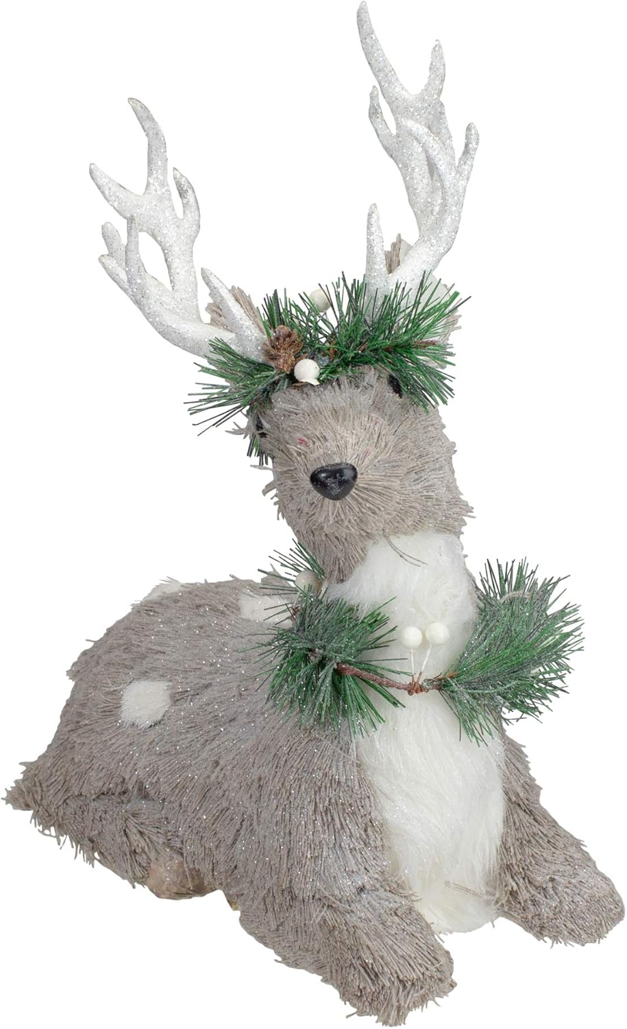 Northlight Gray Sisal Reindeer Christmas Figurine 1275 Inch