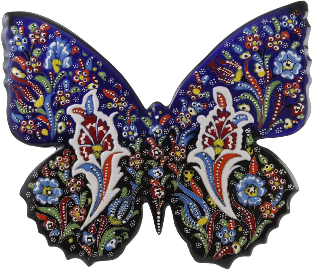 EliPOT 12 Inch Ceramic Wall Butterfly Decor
