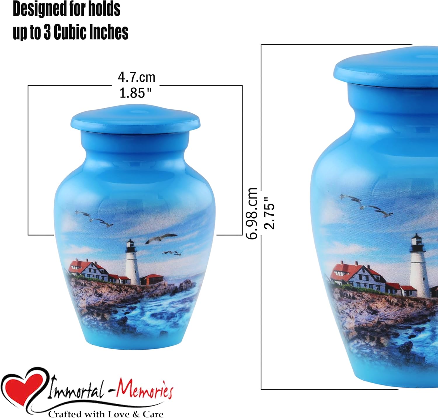 Lighthouse Keepsake Urn for Ashes and Memories