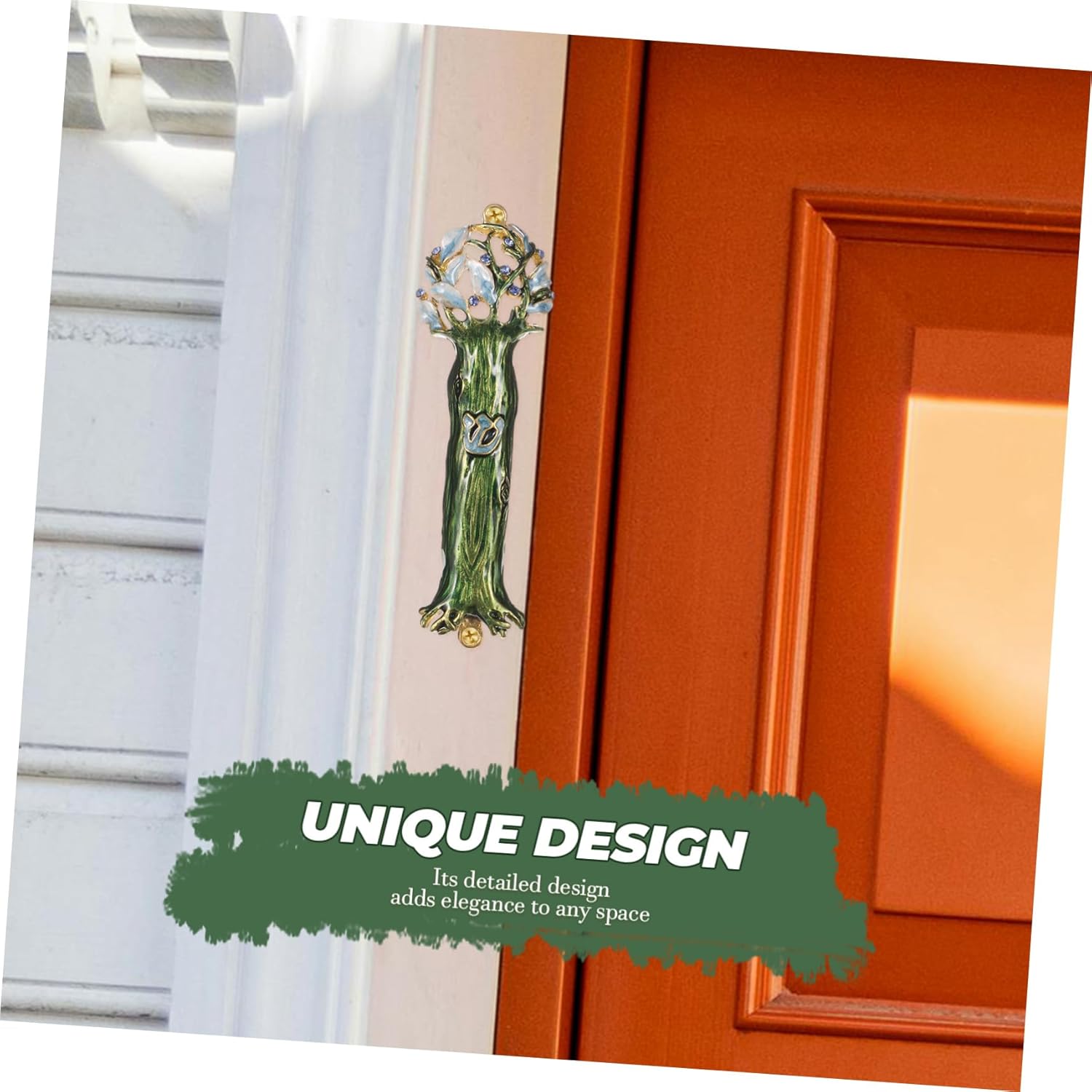 IMIKEYA Retro Alloy Door Ornament with Blessing