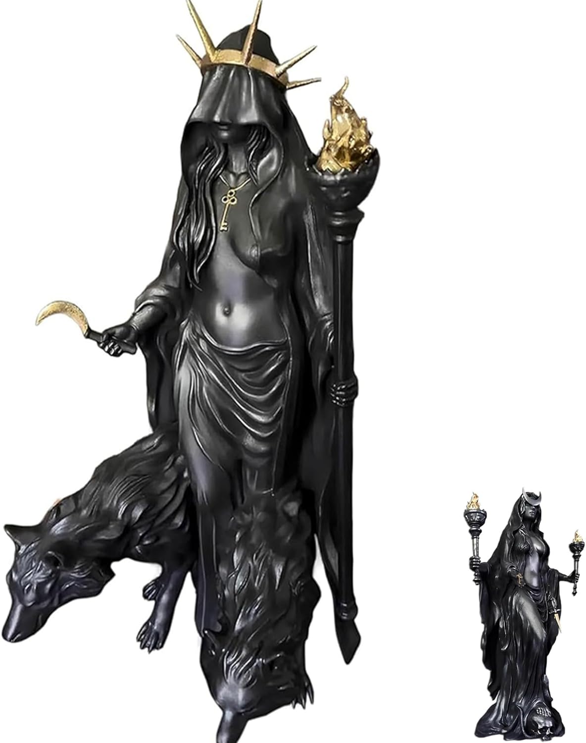 Hekate Niktipolos Light-Bringer Witch Statue Resin Sculpture