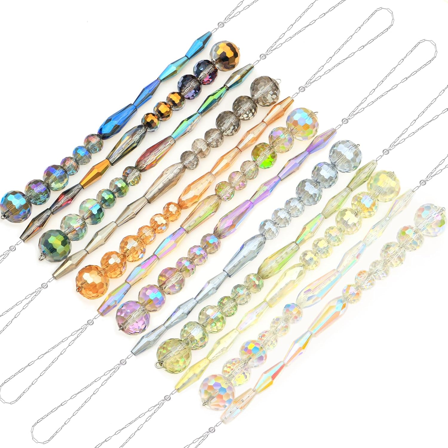 12pcs Crystal Icicle Christmas Ornaments Multicolor