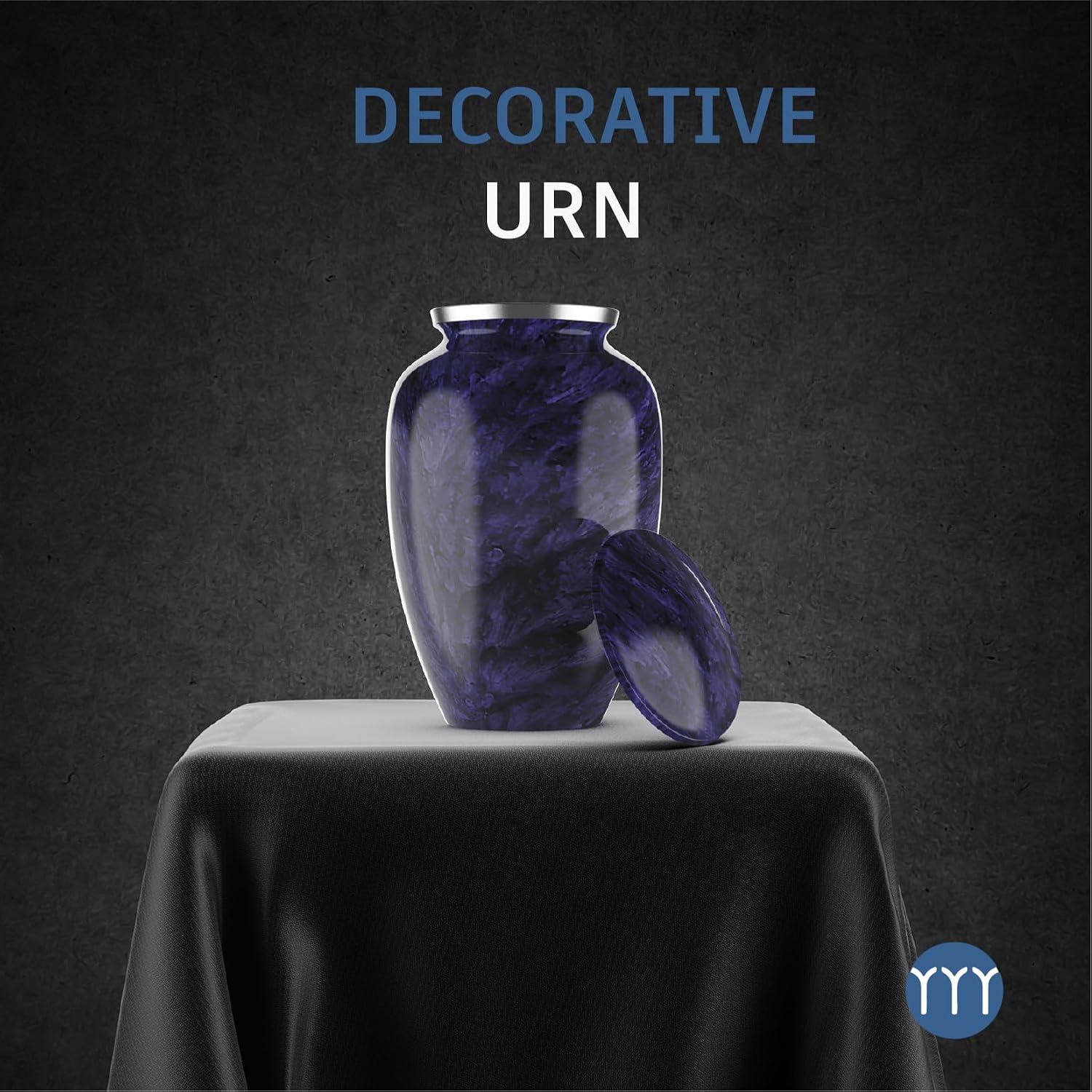 Modern Memorials Cremation Urn - Purple Marble Finish