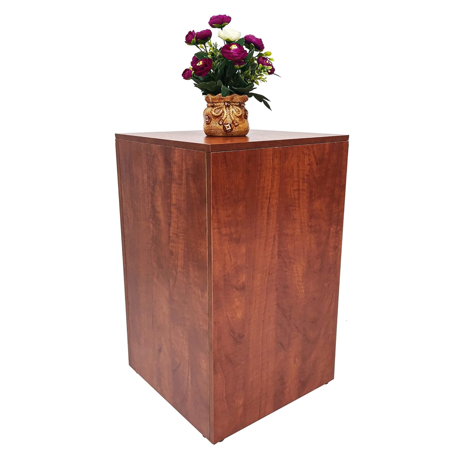 FixtureDisplays 15 X 15 X 24 Pale Walnut Cube Pedestal Riser