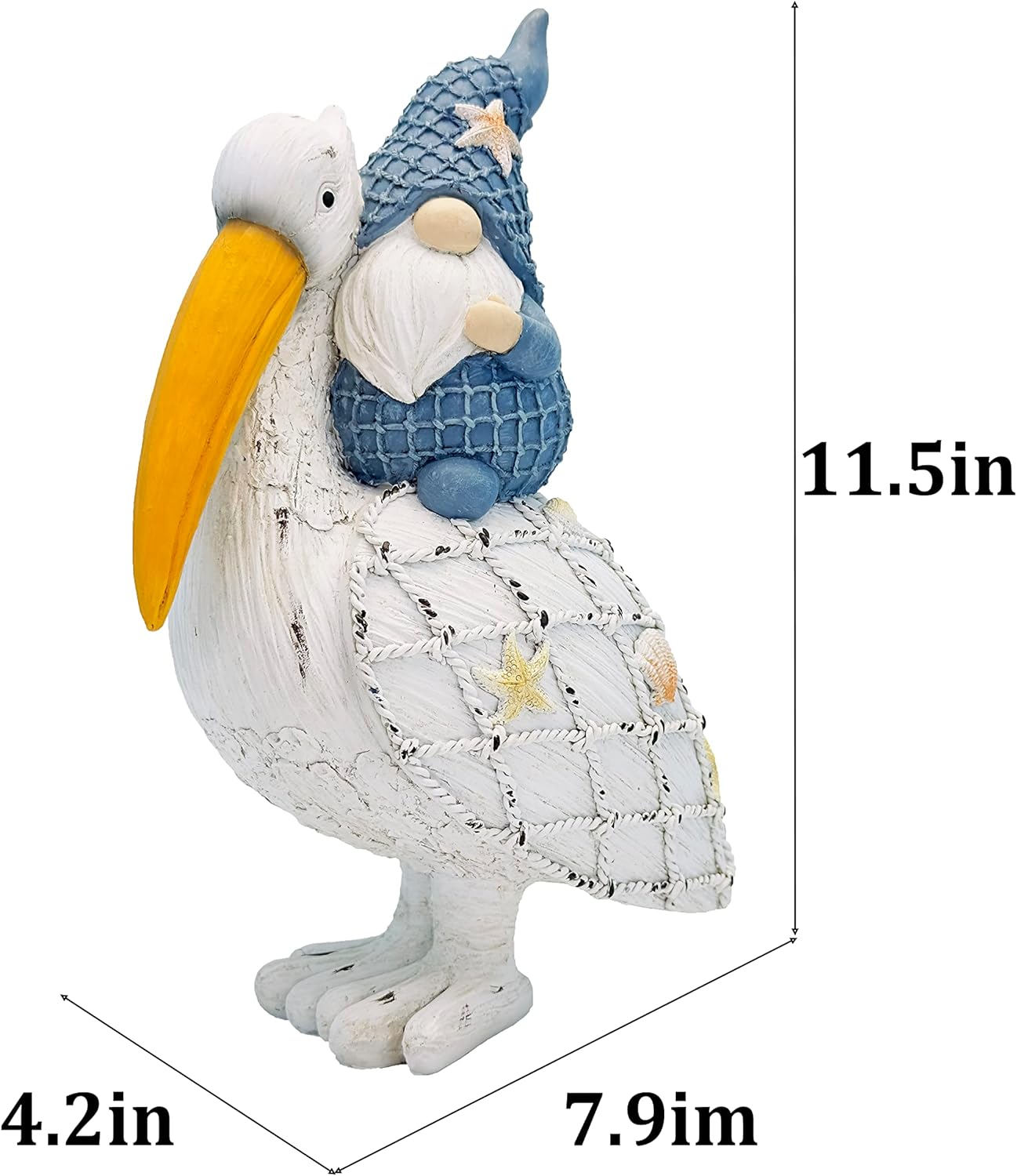 115 Inch Pelican Gnome Decor Figurine