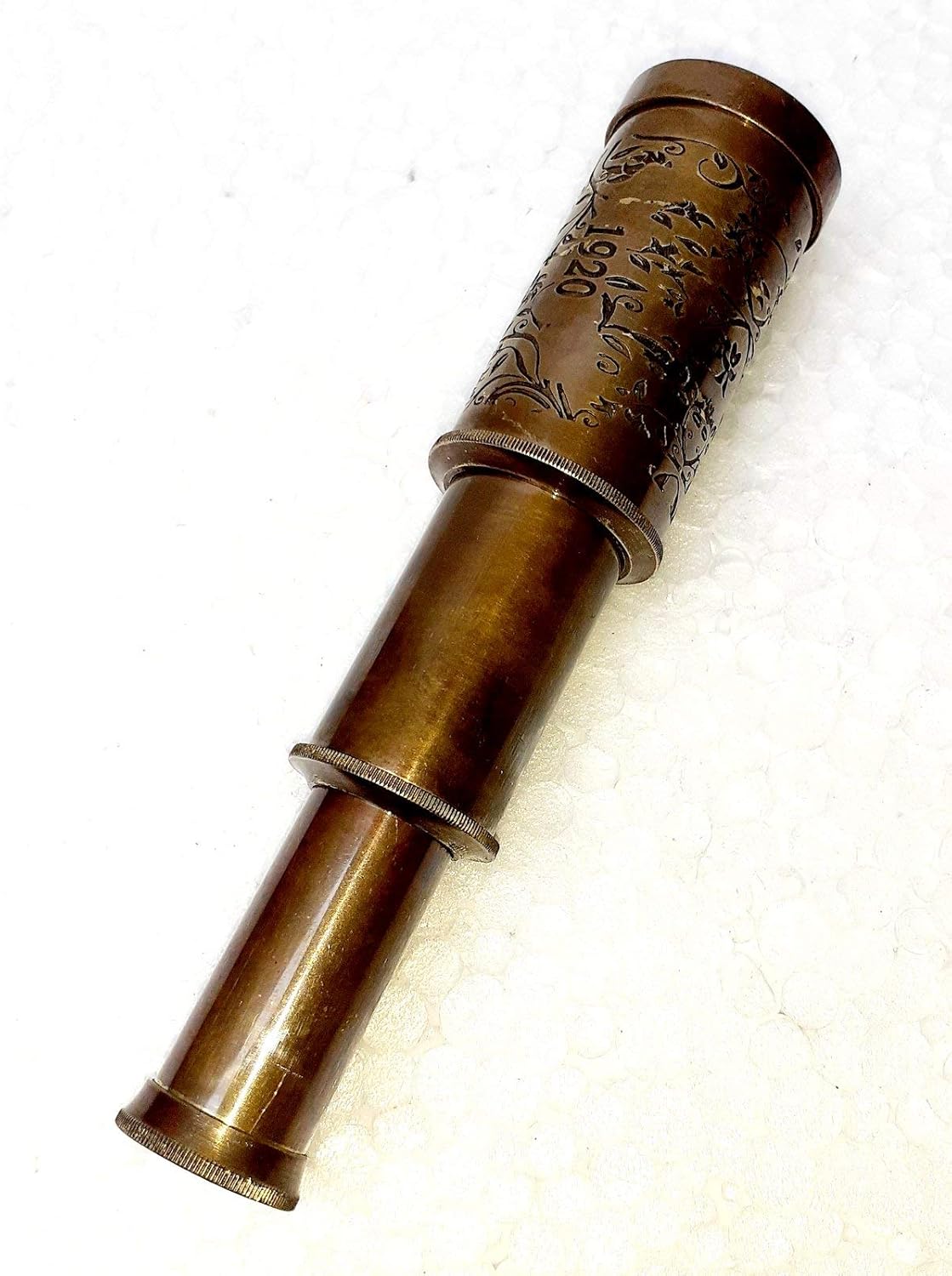 6 Inch Brass Telescope Home Decor Accents