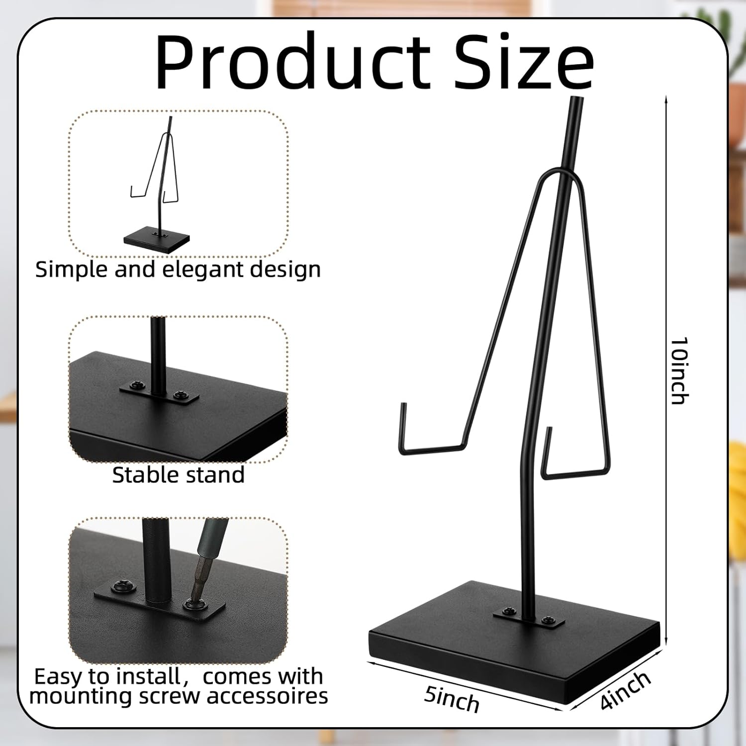 Black Metal Frame Holder for Art and Sign Display