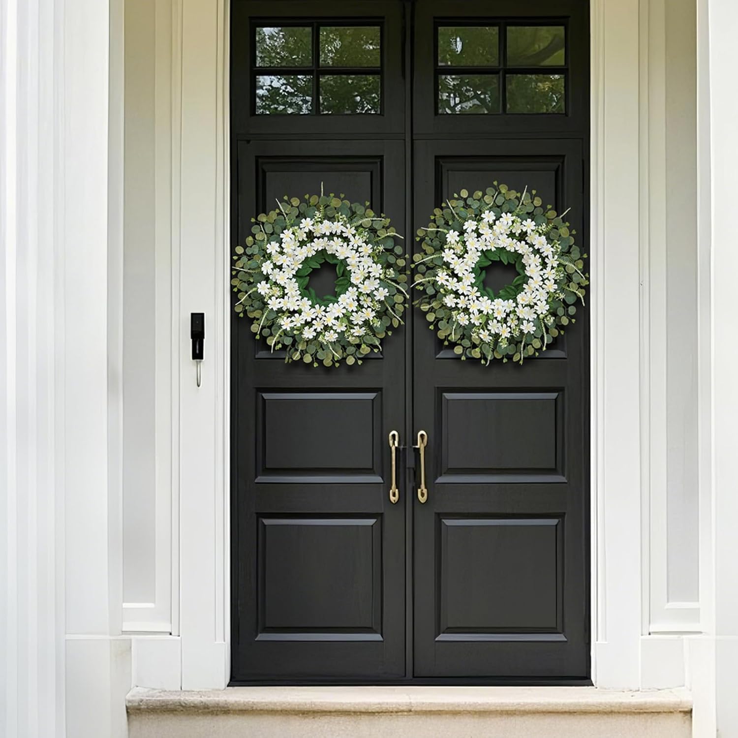 26 Inch Daisy Eucalyptus Wreath for Front Door